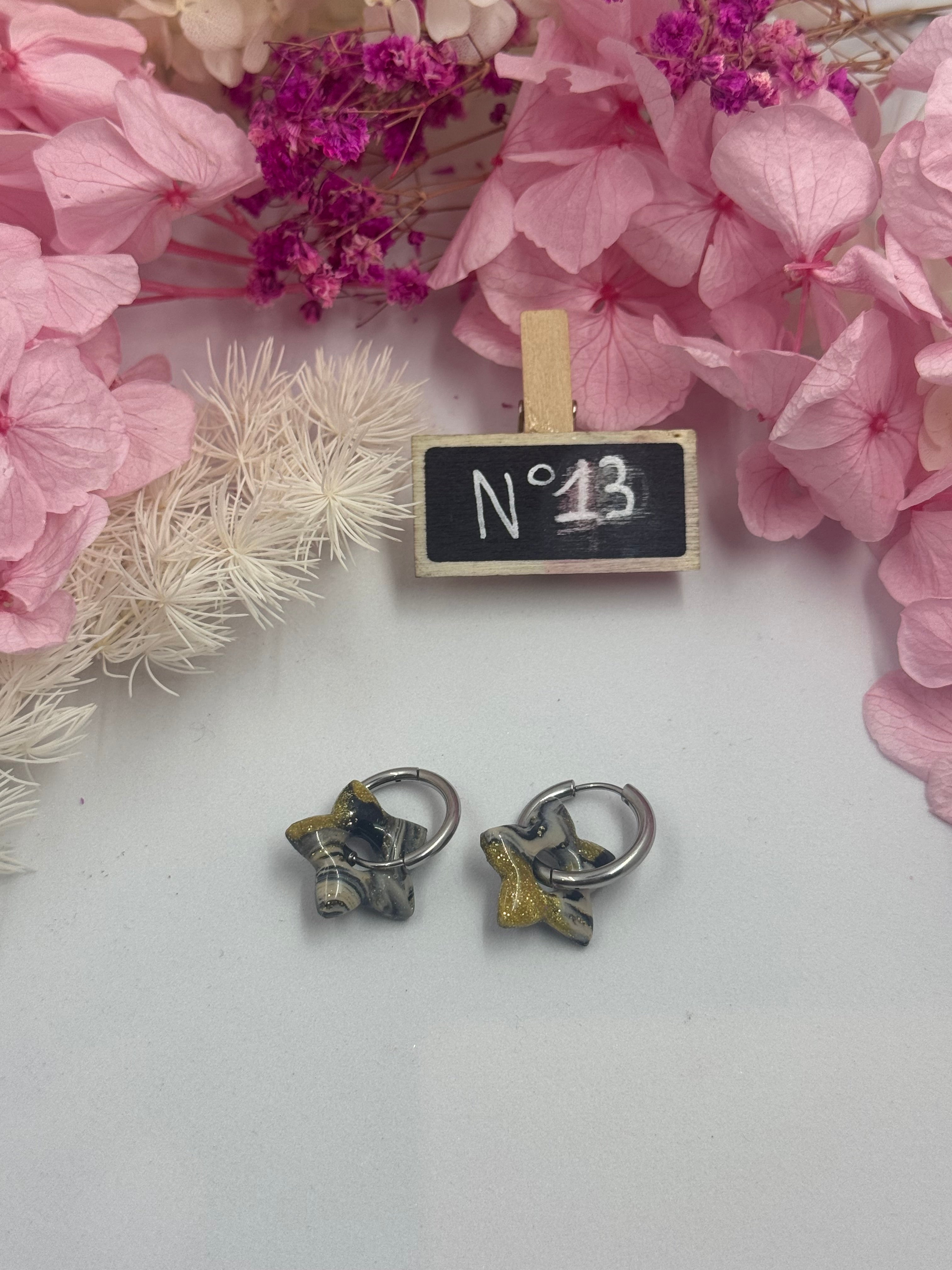 Collection Lunaire ( créoles avec ou sans pampilles interchangeables ) N1