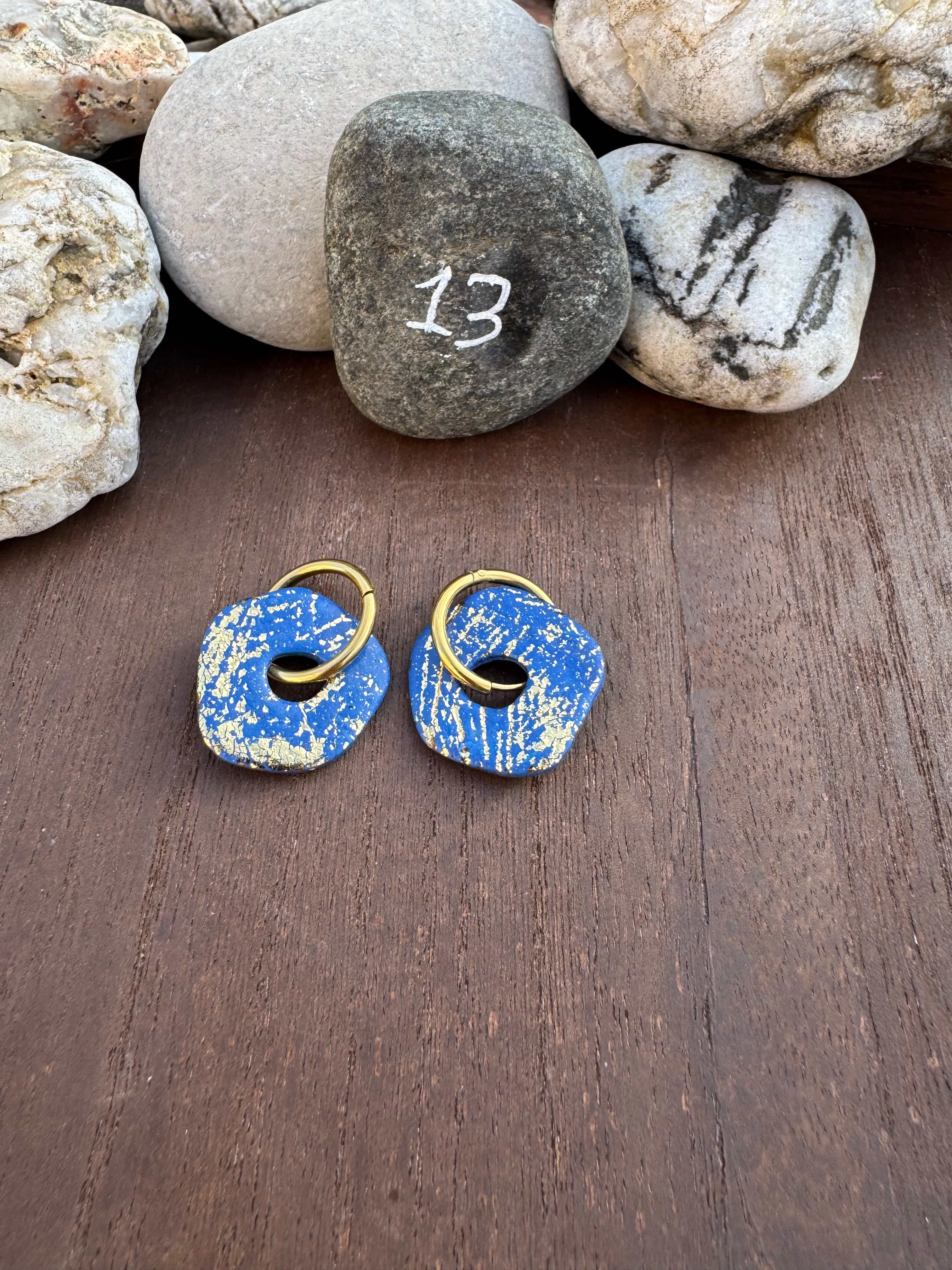 Blue Mood ( pampilles interchangeable avec ou sans créoles)