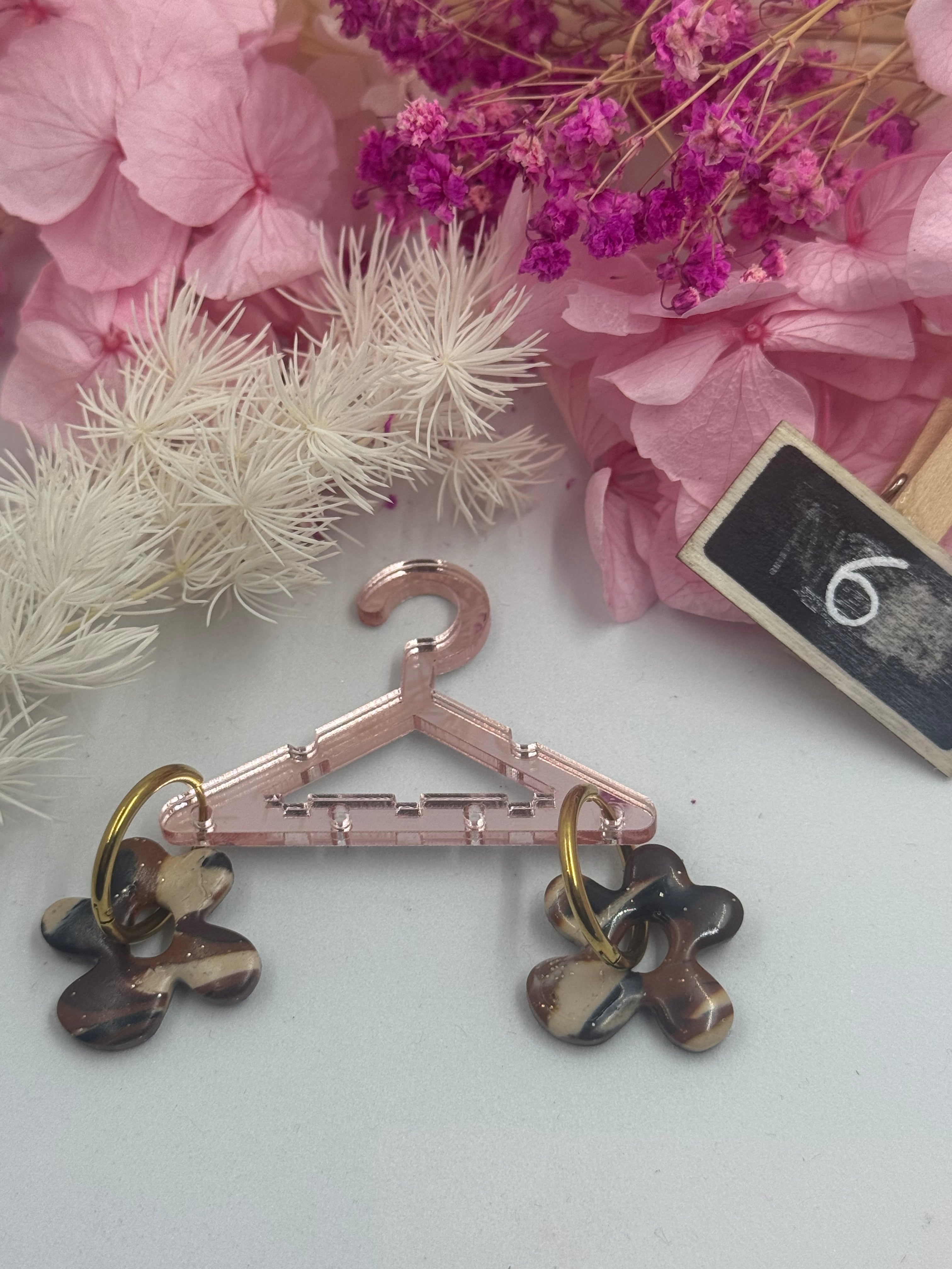 Éclat de terre 🍂 *nuance marron*( pampilles interchangeable avec ou sans créoles)