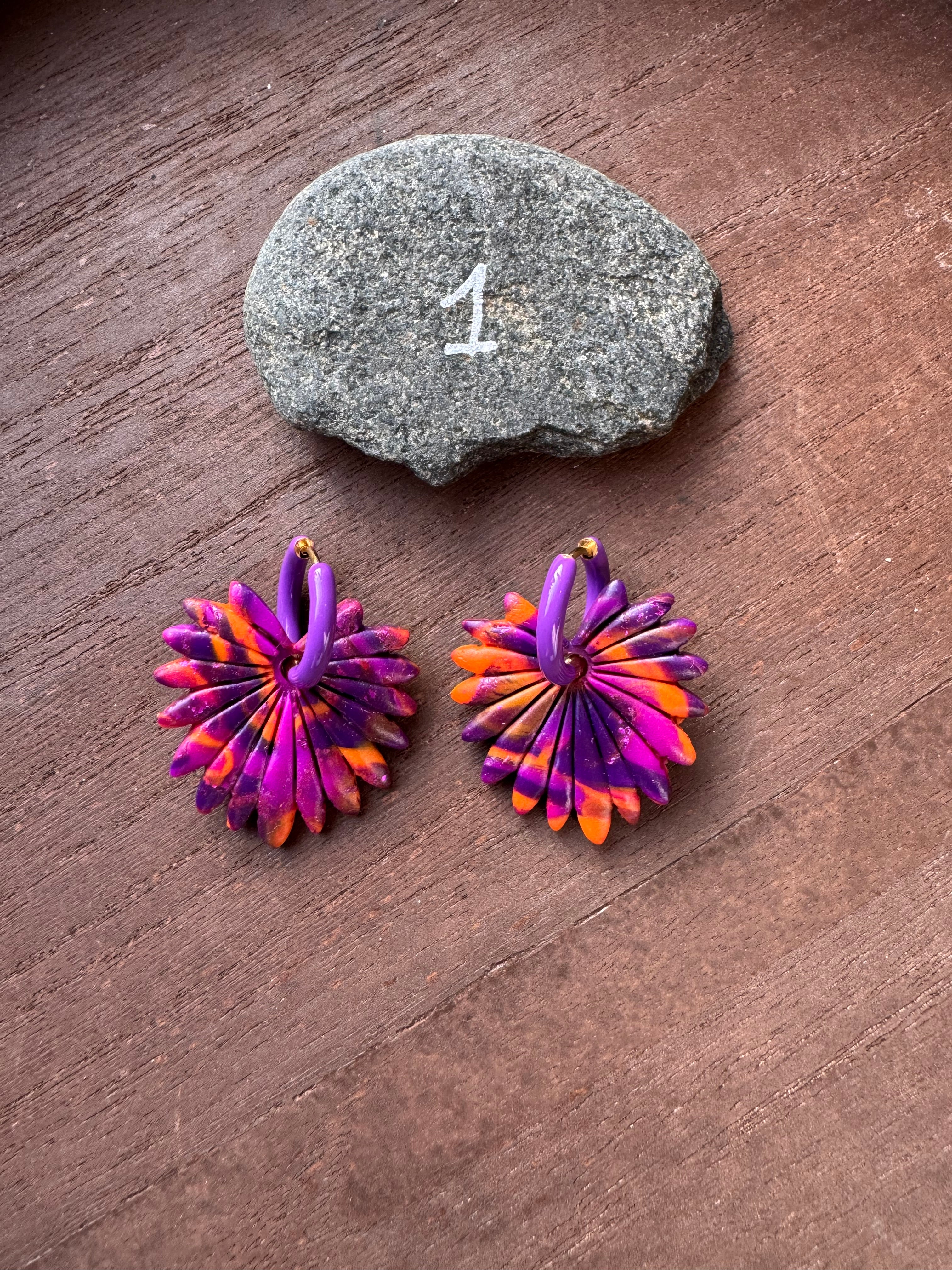 Lilas Sauvage 💜 (pampilles interchangeable avec ou sans créoles)