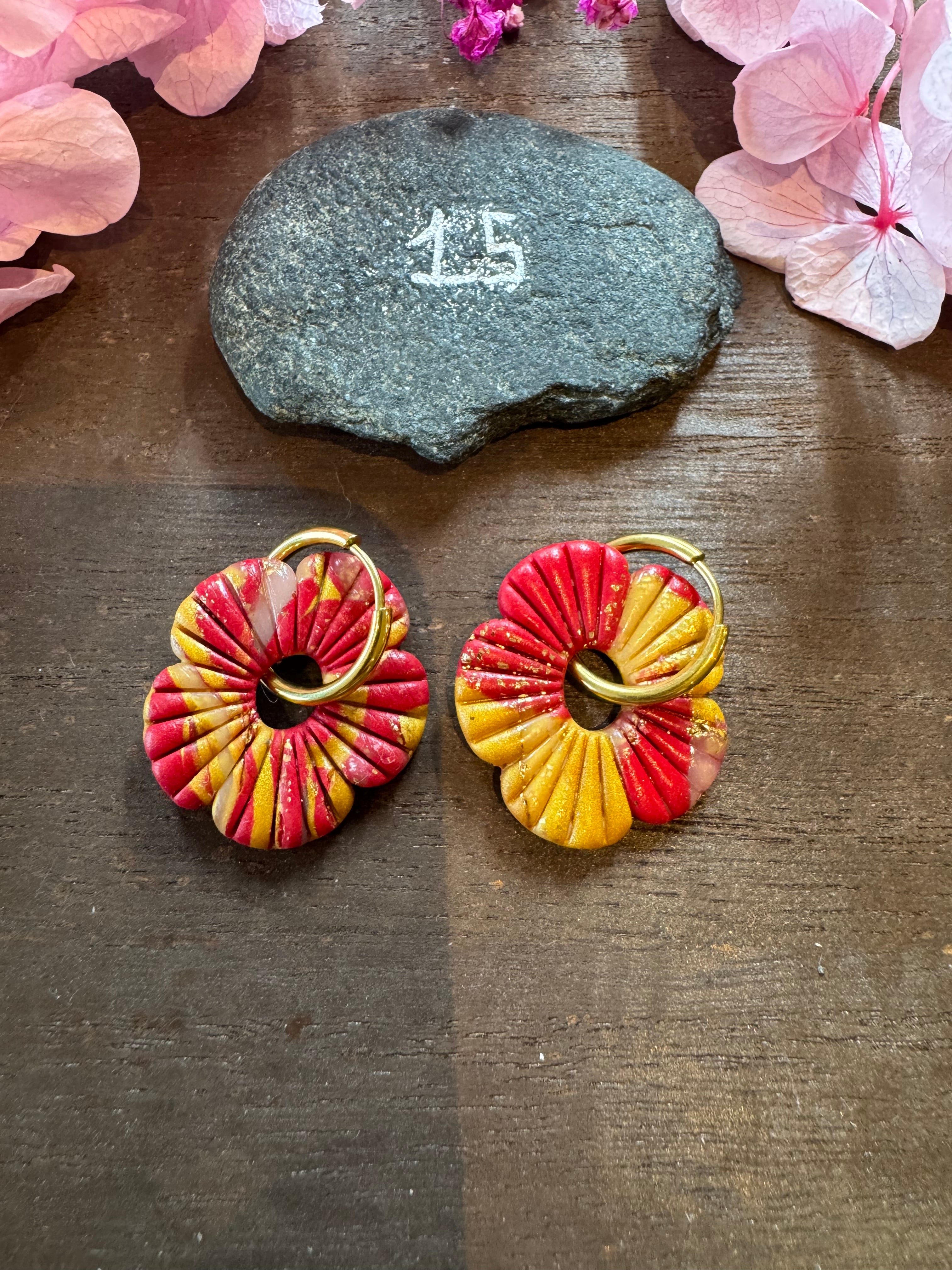 Rouge addict (pampilles interchangeables avec ou sans créoles)