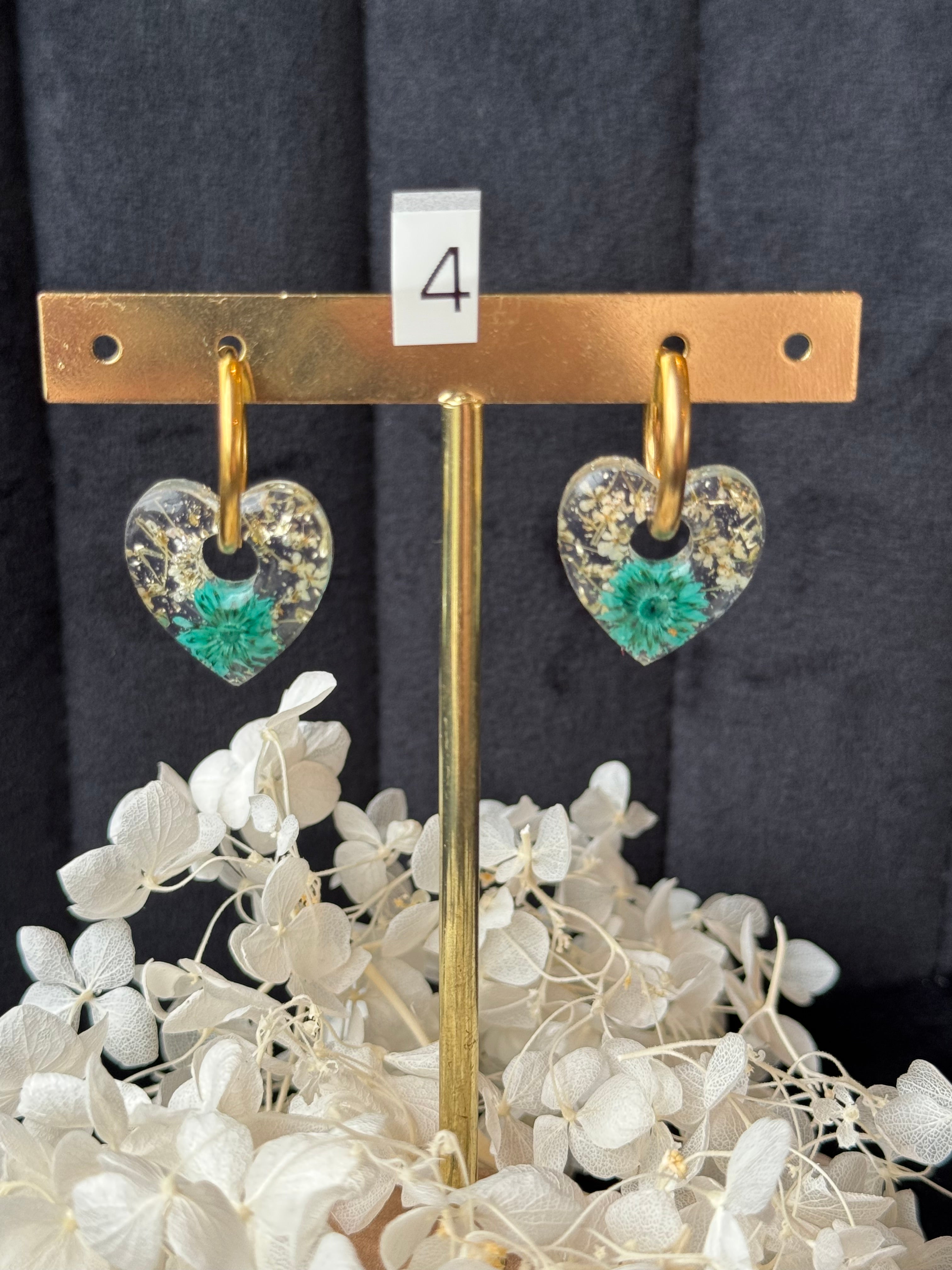 🌼Pampilles interchangeable résine et fleurs séchées🌸 (avec ou sans créoles)