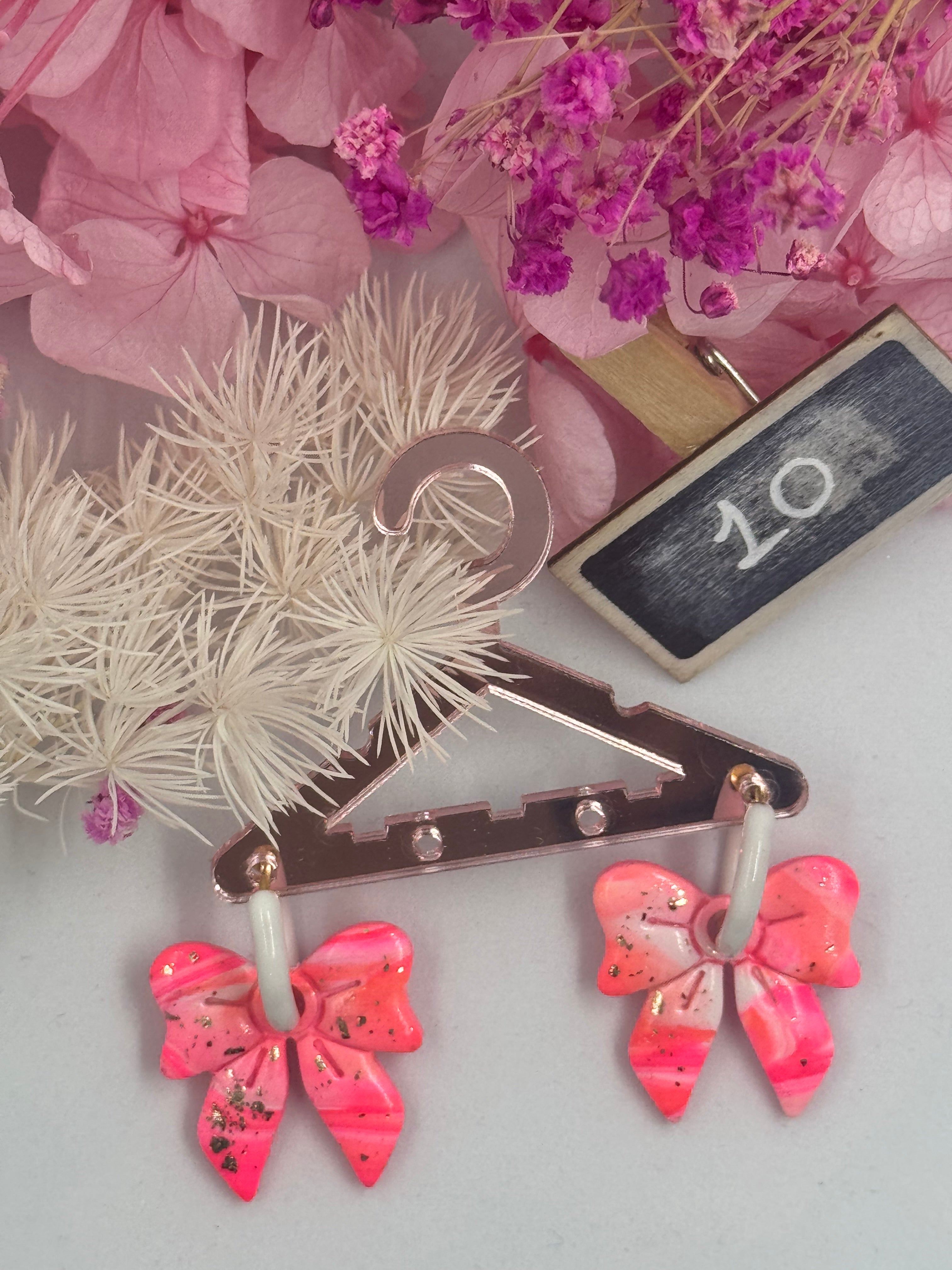 La vie en rose 🩷(pampilles interchangeable avec ou sans créoles)