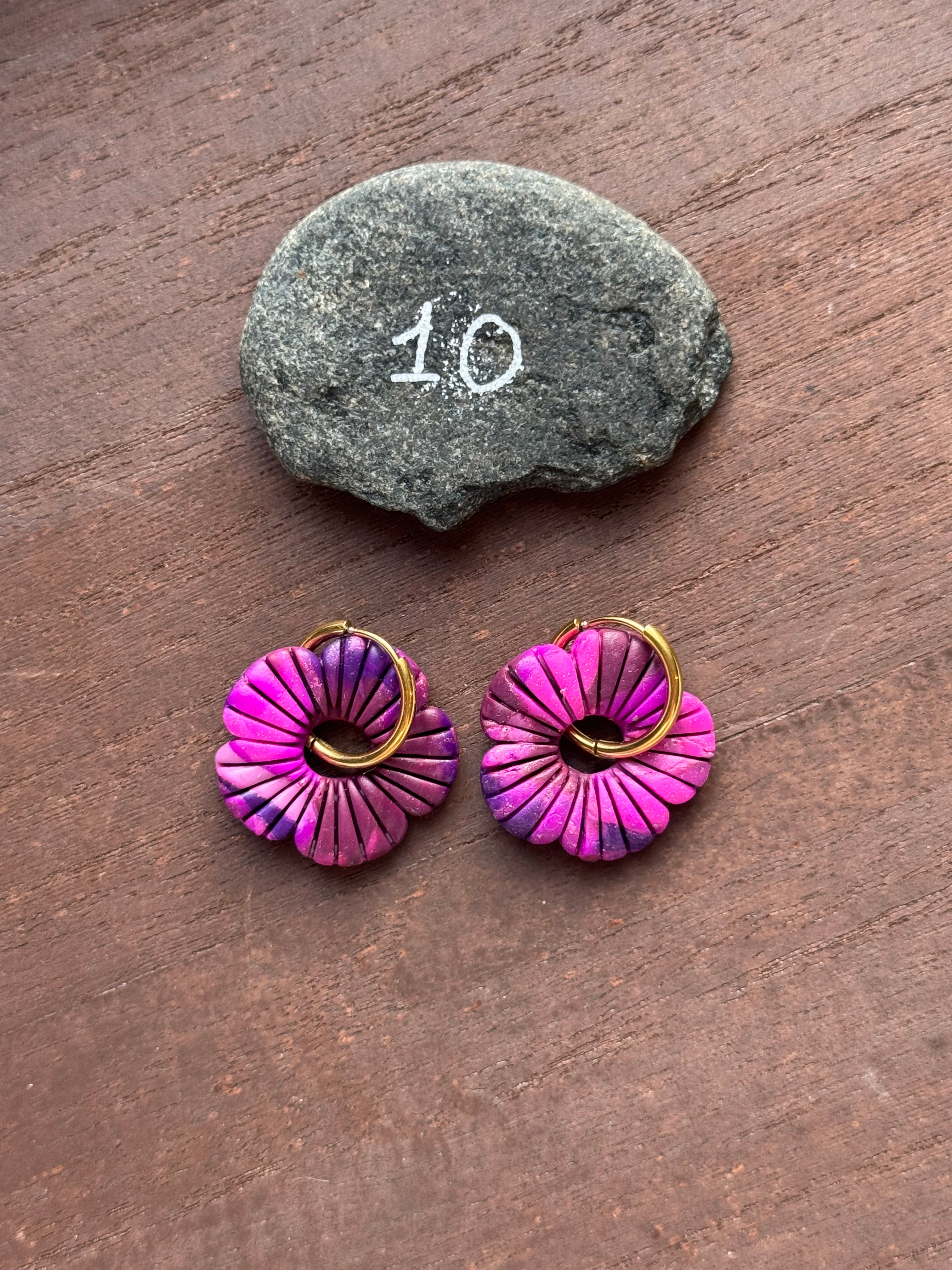 Lilas Sauvage 💜 (pampilles interchangeable avec ou sans créoles)