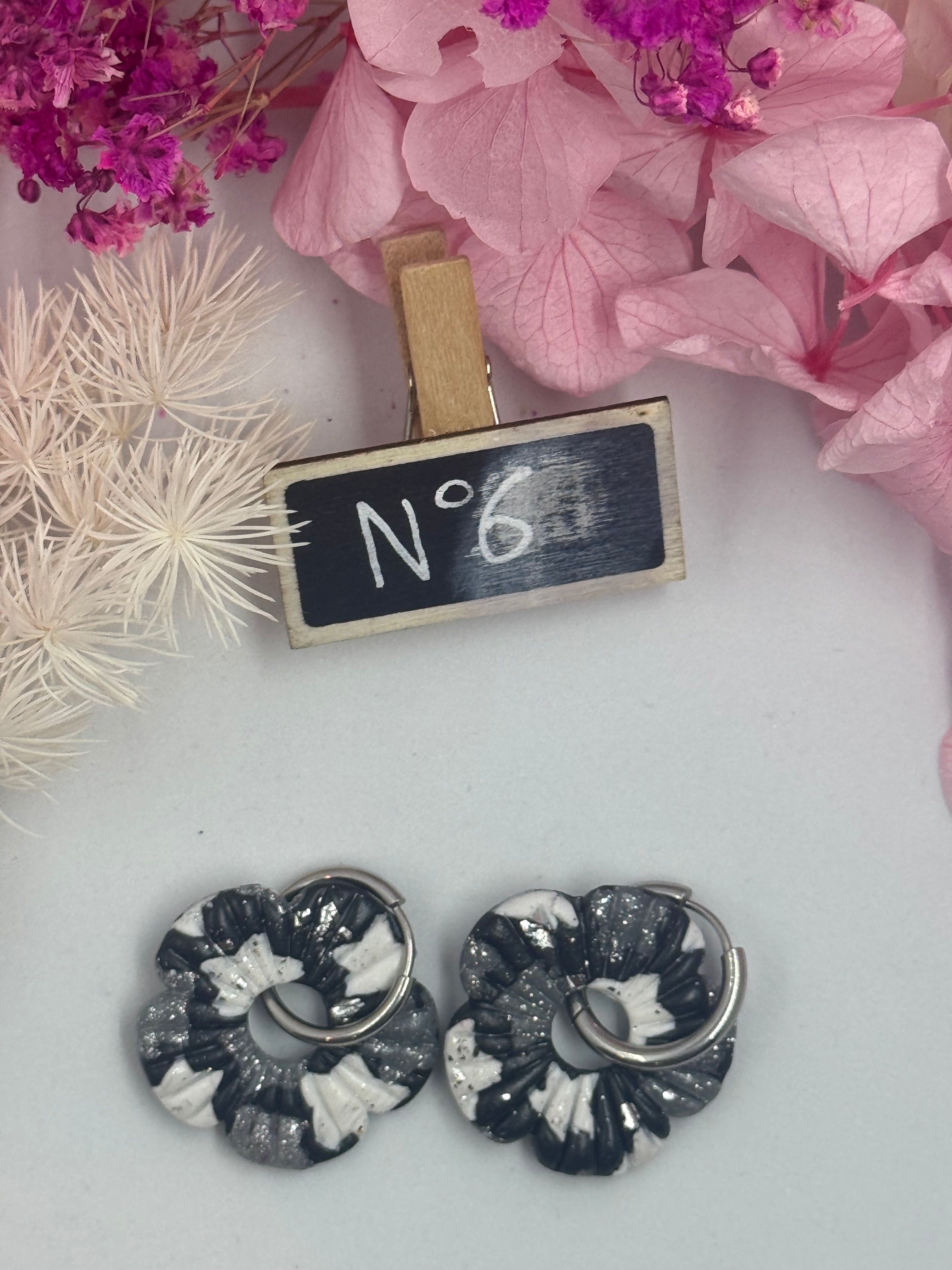 Black & White ( pampilles avec ou sans créoles)