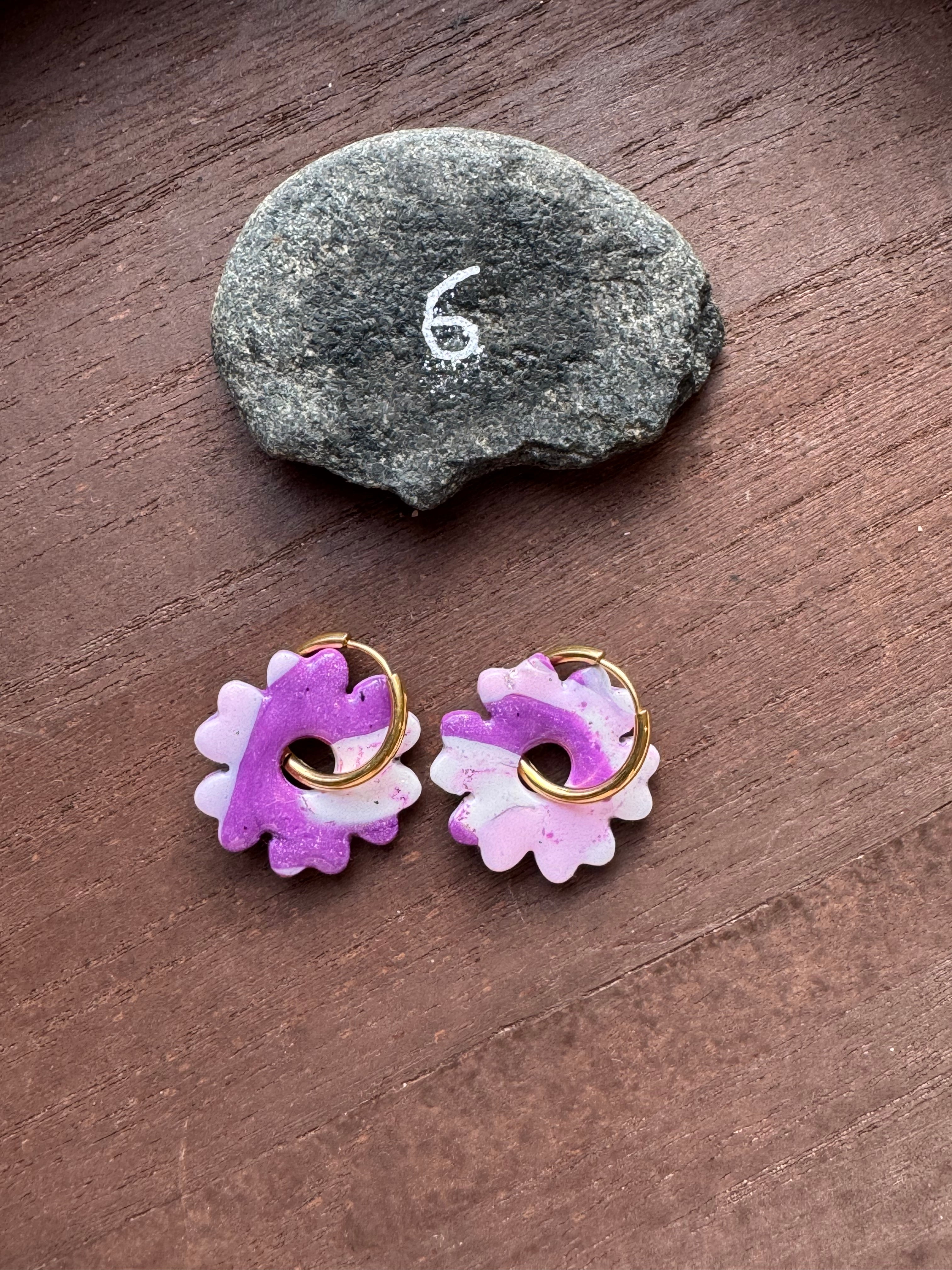 Lilas Sauvage 💜 (pampilles interchangeable avec ou sans créoles)