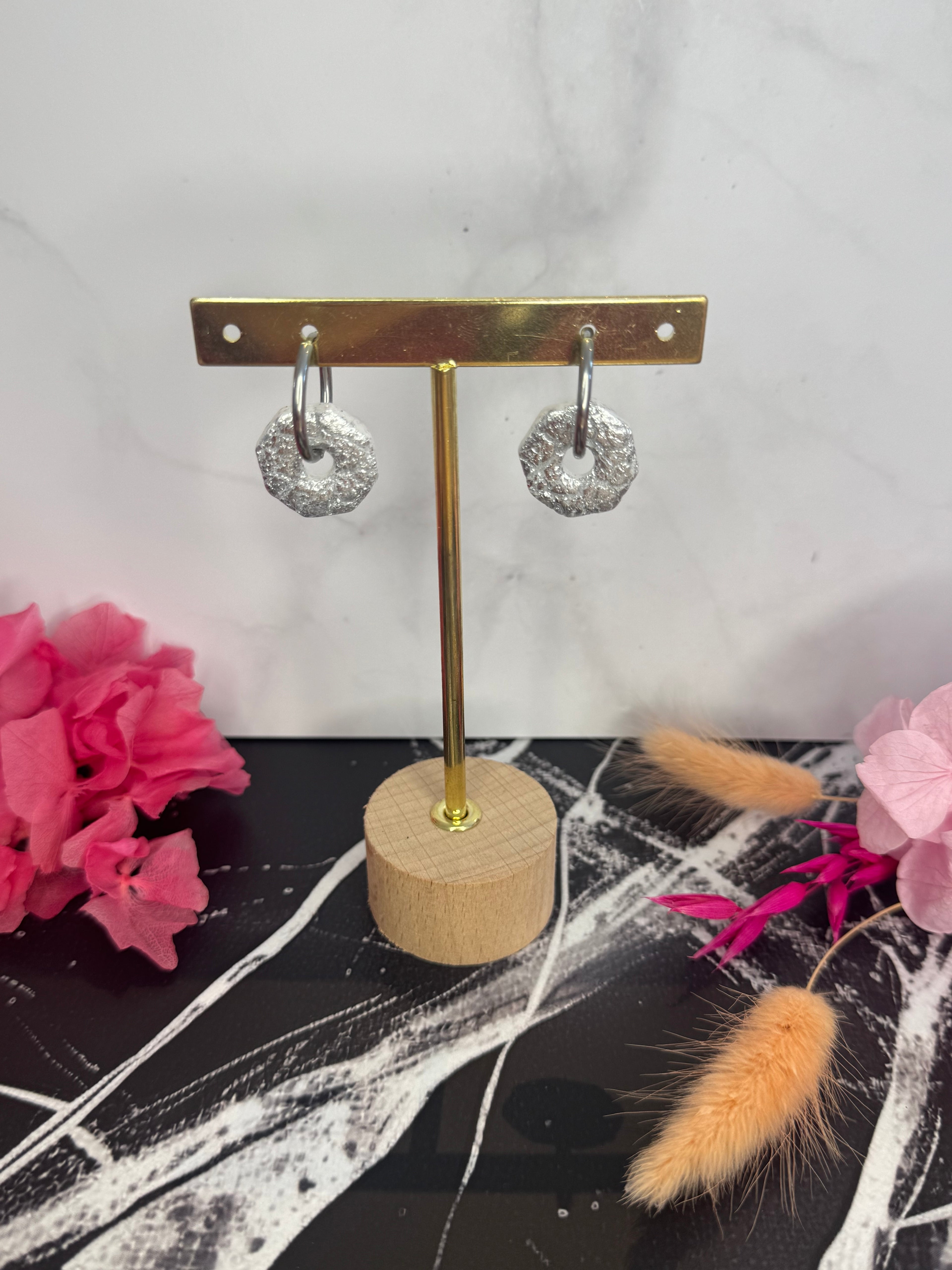 Collection Lunaire ( créoles avec ou sans pampilles interchangeables ) N1