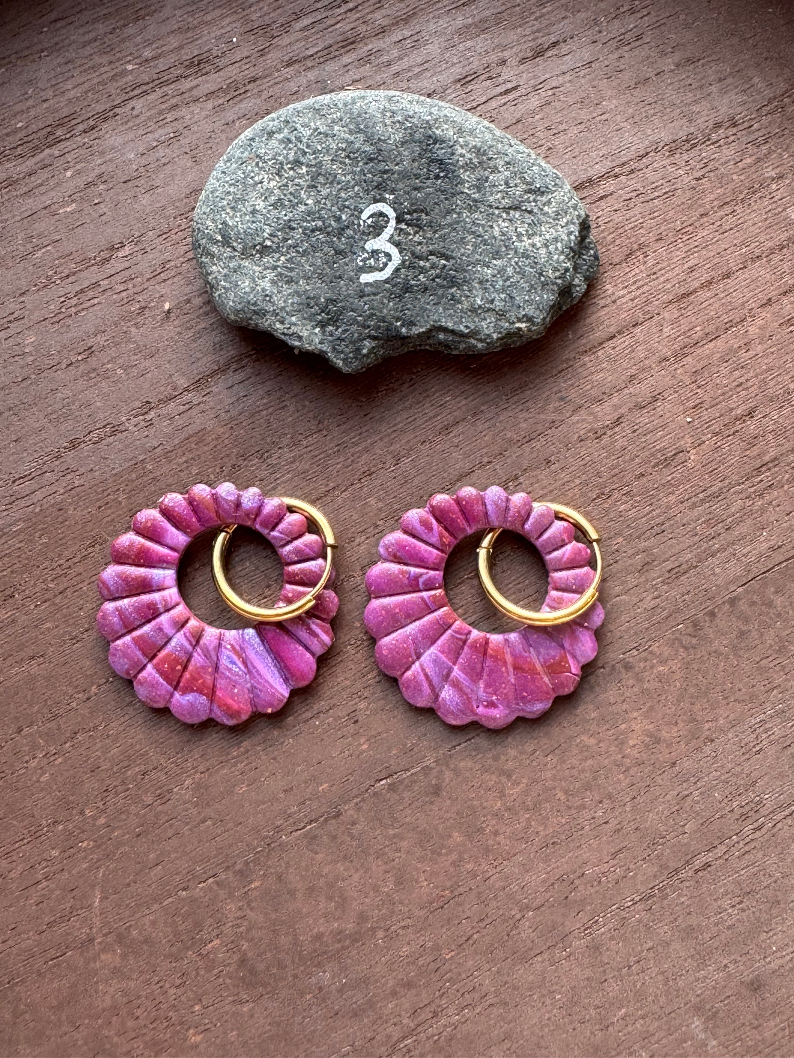 Lilas Sauvage 💜 (pampilles interchangeable avec ou sans créoles)