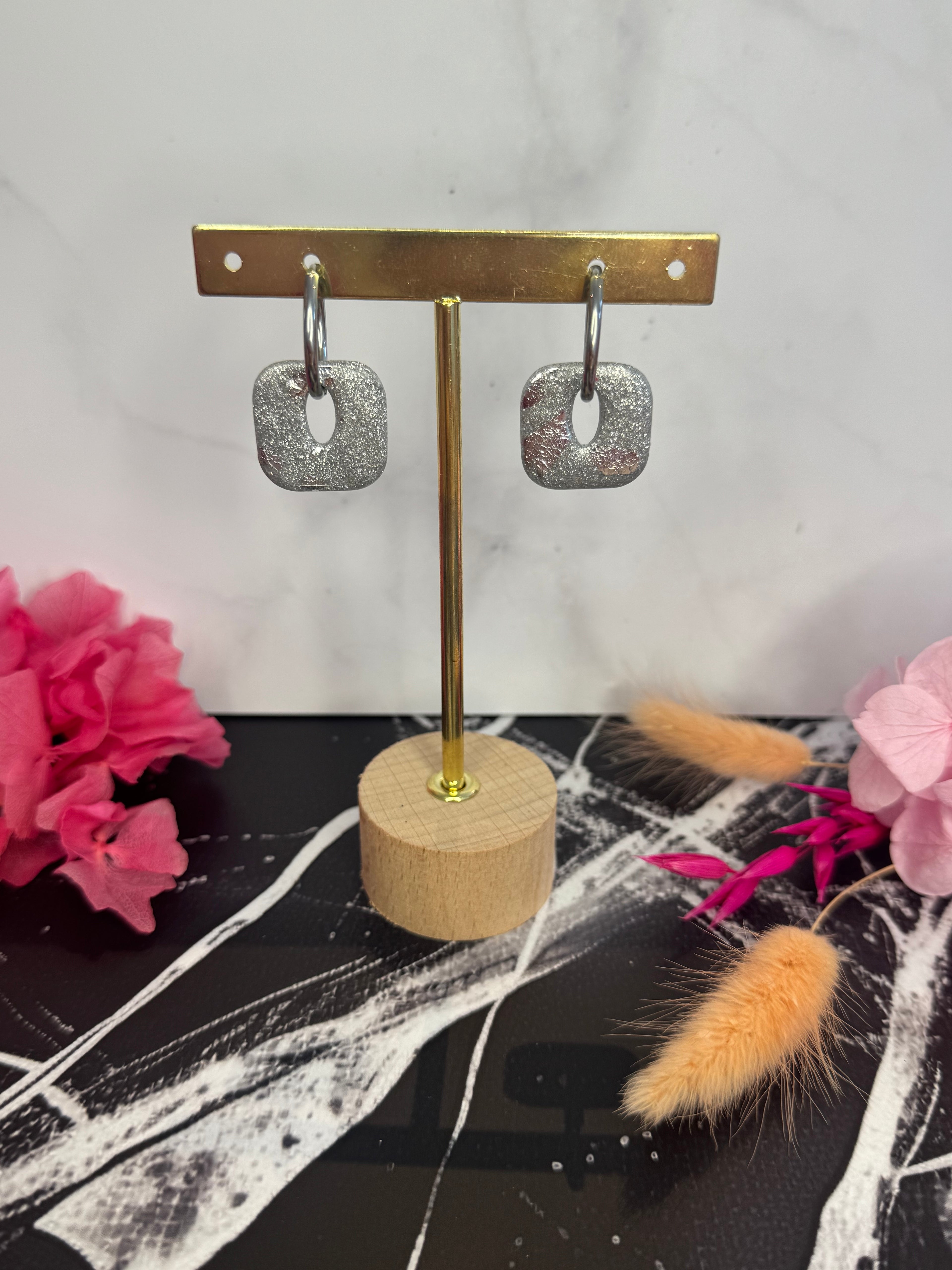 Collection Lunaire ( créoles avec ou sans pampilles interchangeables ) N1