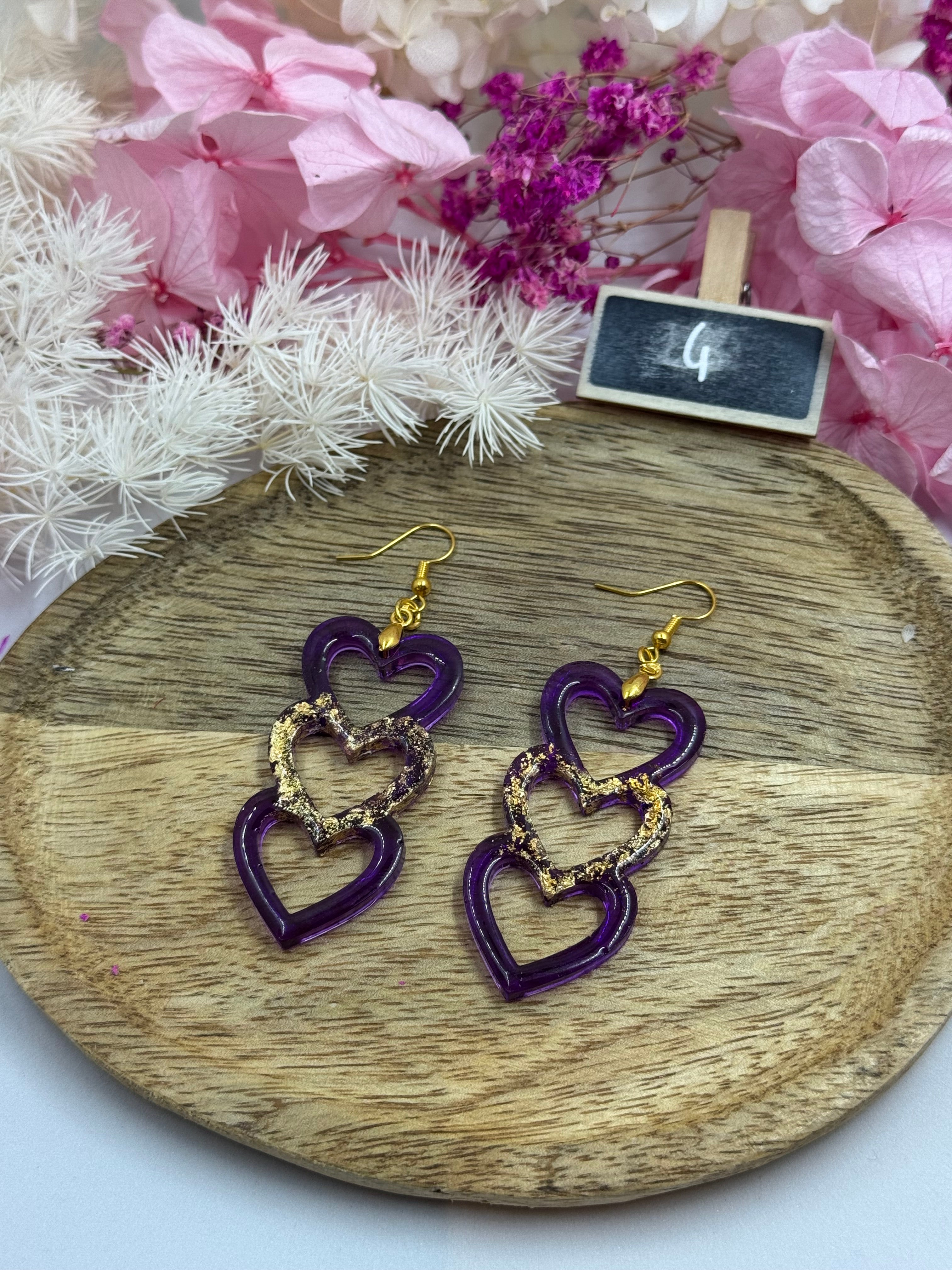 Boucle d’oreilles collection : Résine