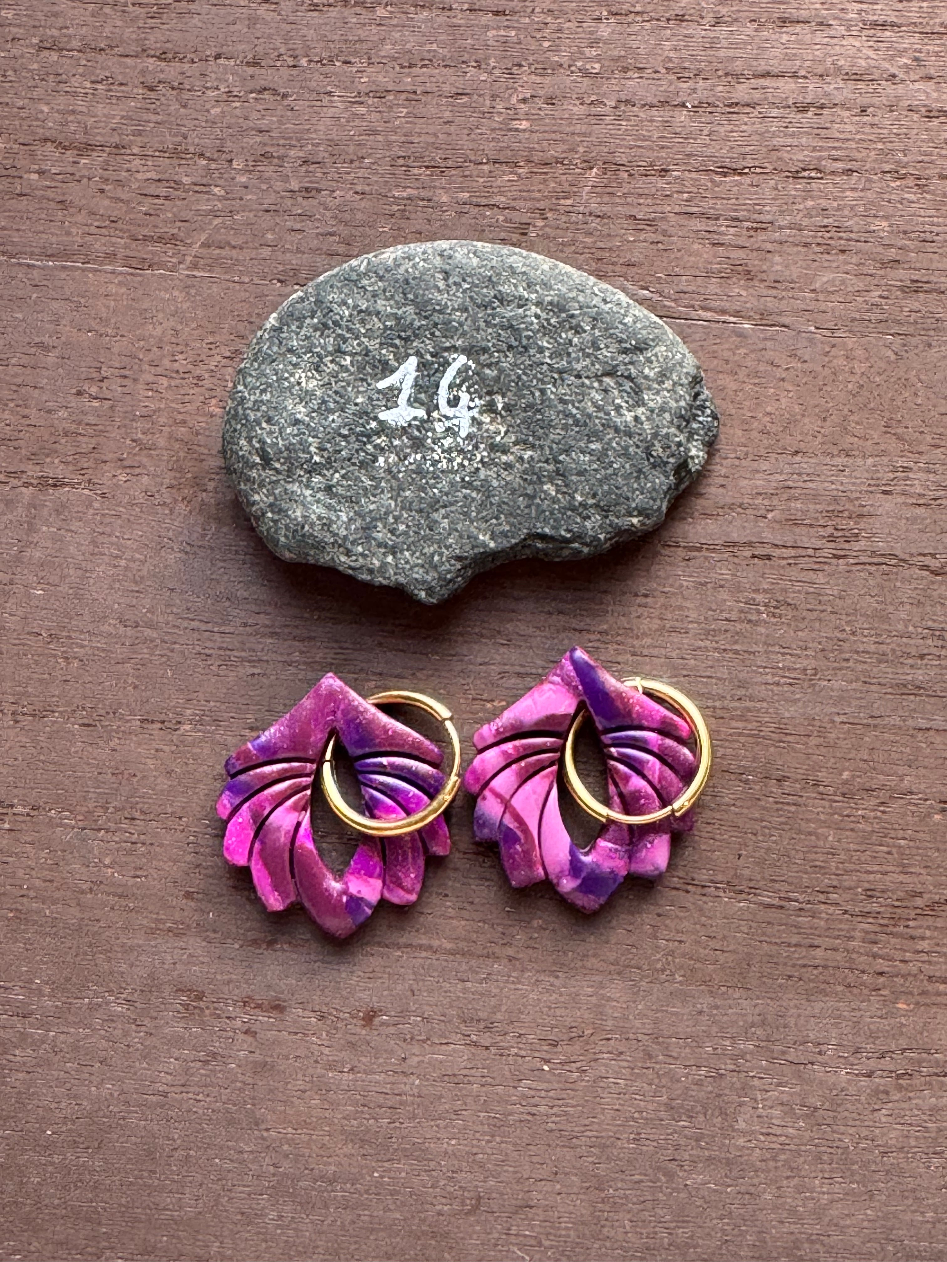 Lilas Sauvage 💜 (pampilles interchangeable avec ou sans créoles)