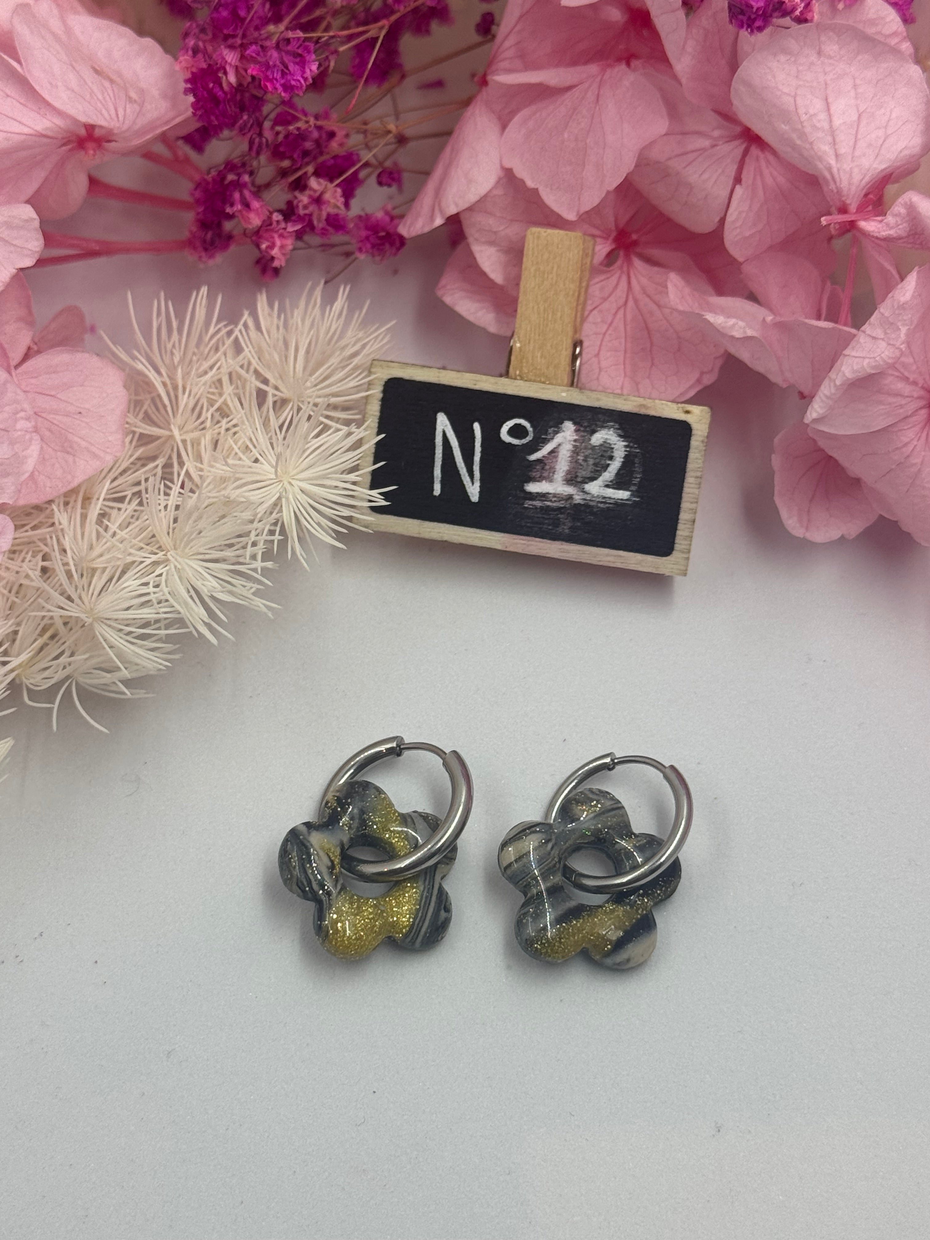 Collection Lunaire ( créoles avec ou sans pampilles interchangeables ) N1