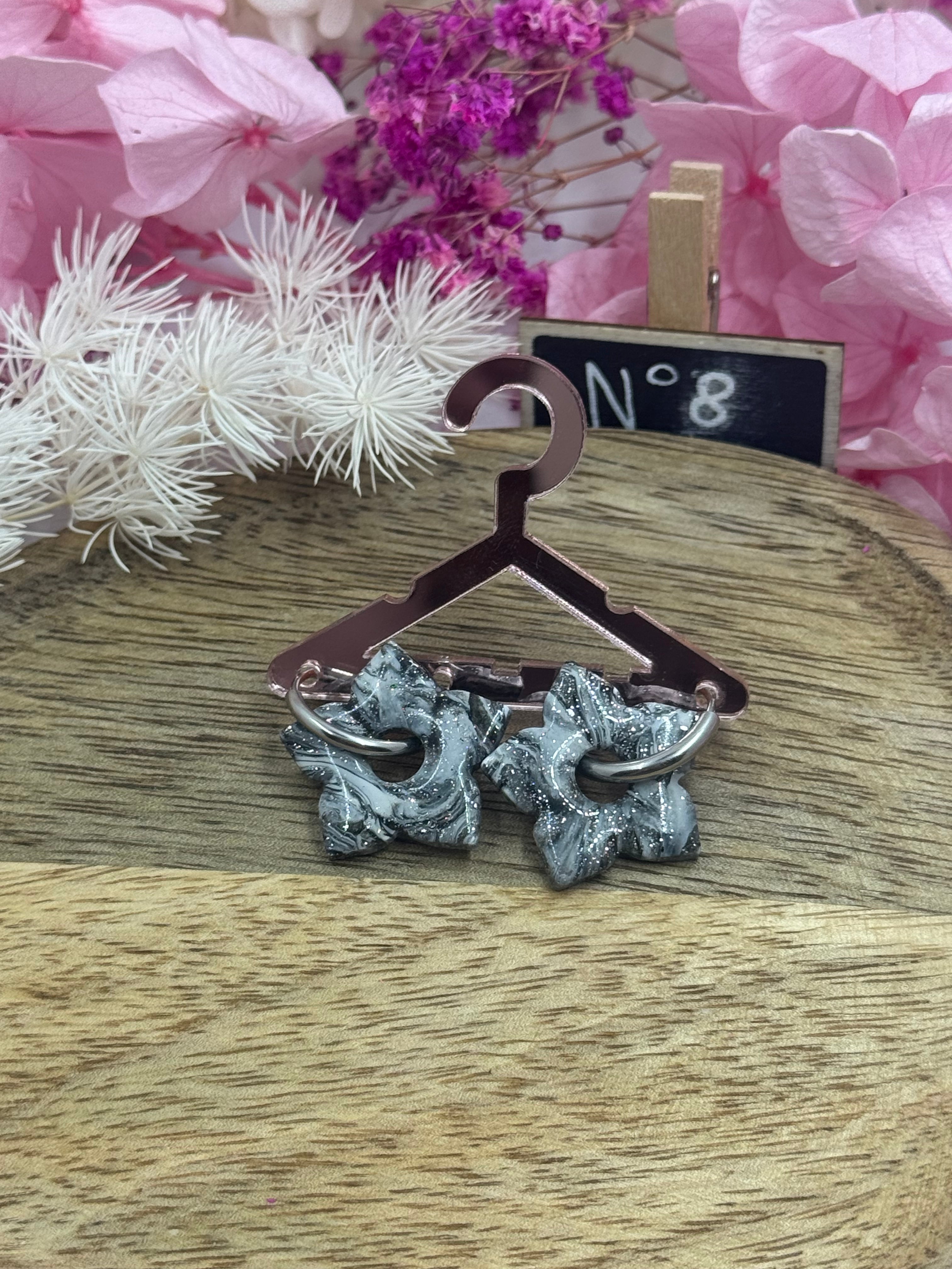 Collection Lunaire ( créoles avec ou sans pampilles interchangeables ) N1