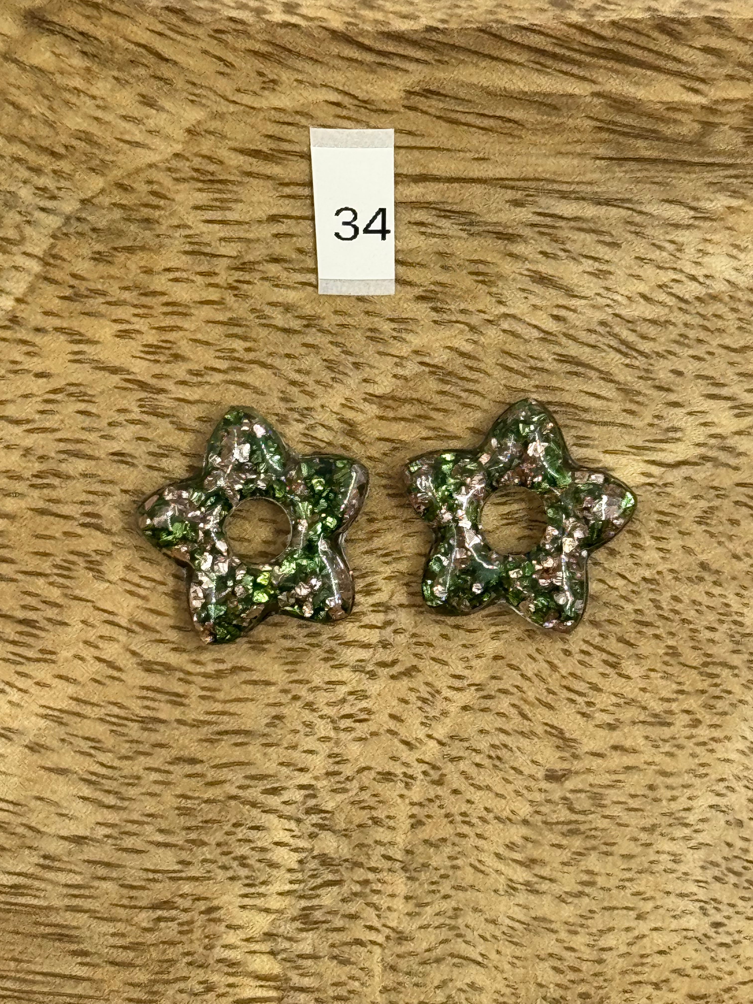 Pampilles interchangeable résine (sans créoles)divers modèle