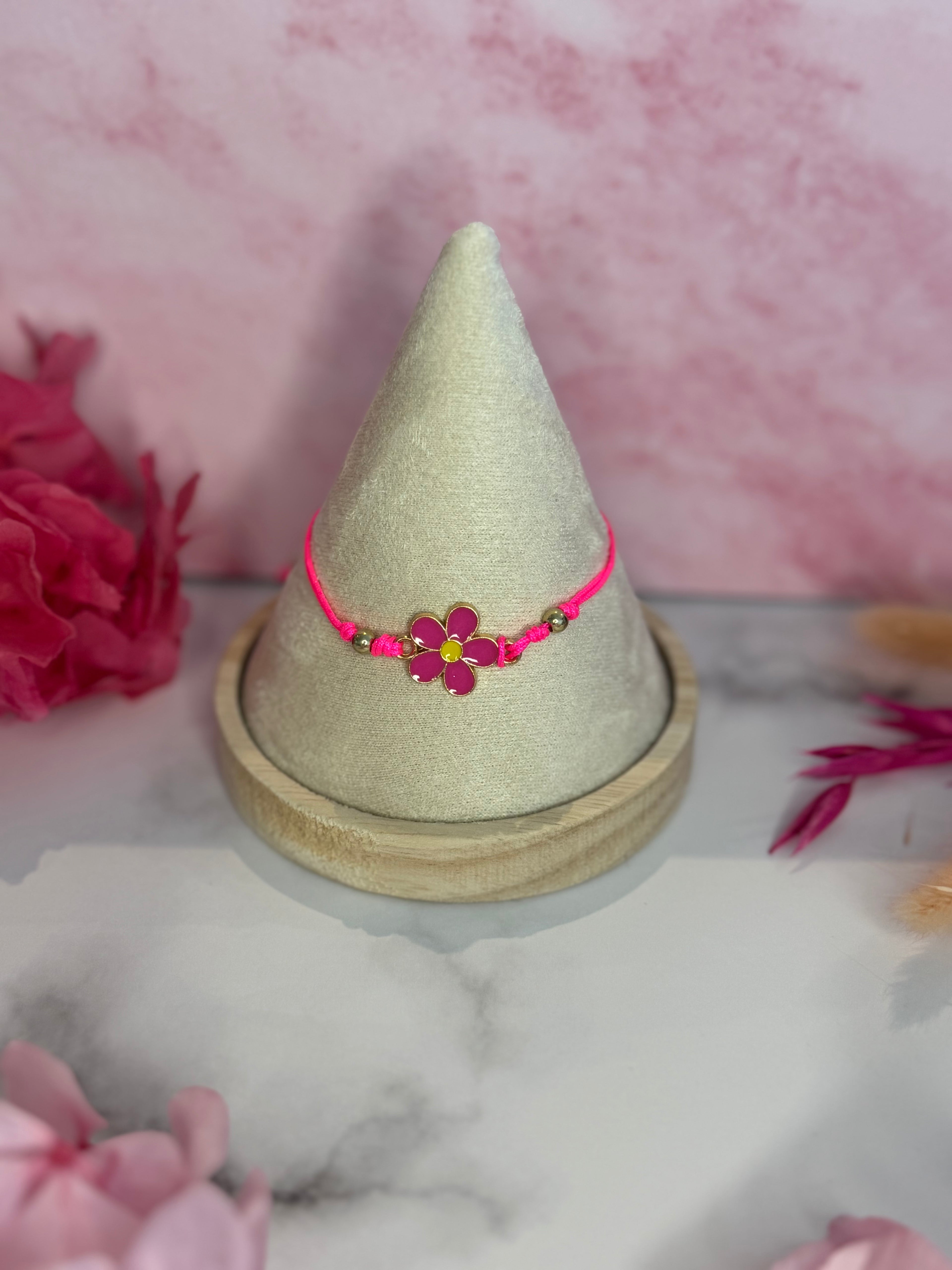 Bracelet réglable coulissant fleur 🌸