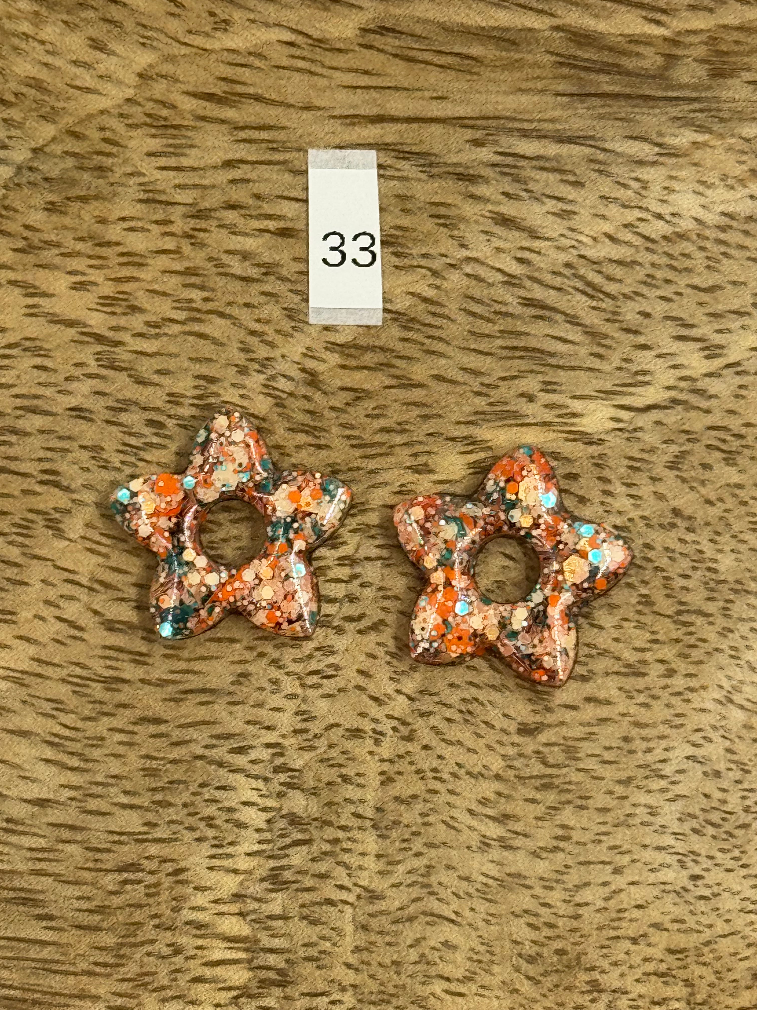 Pampilles interchangeable résine (sans créoles)divers modèle