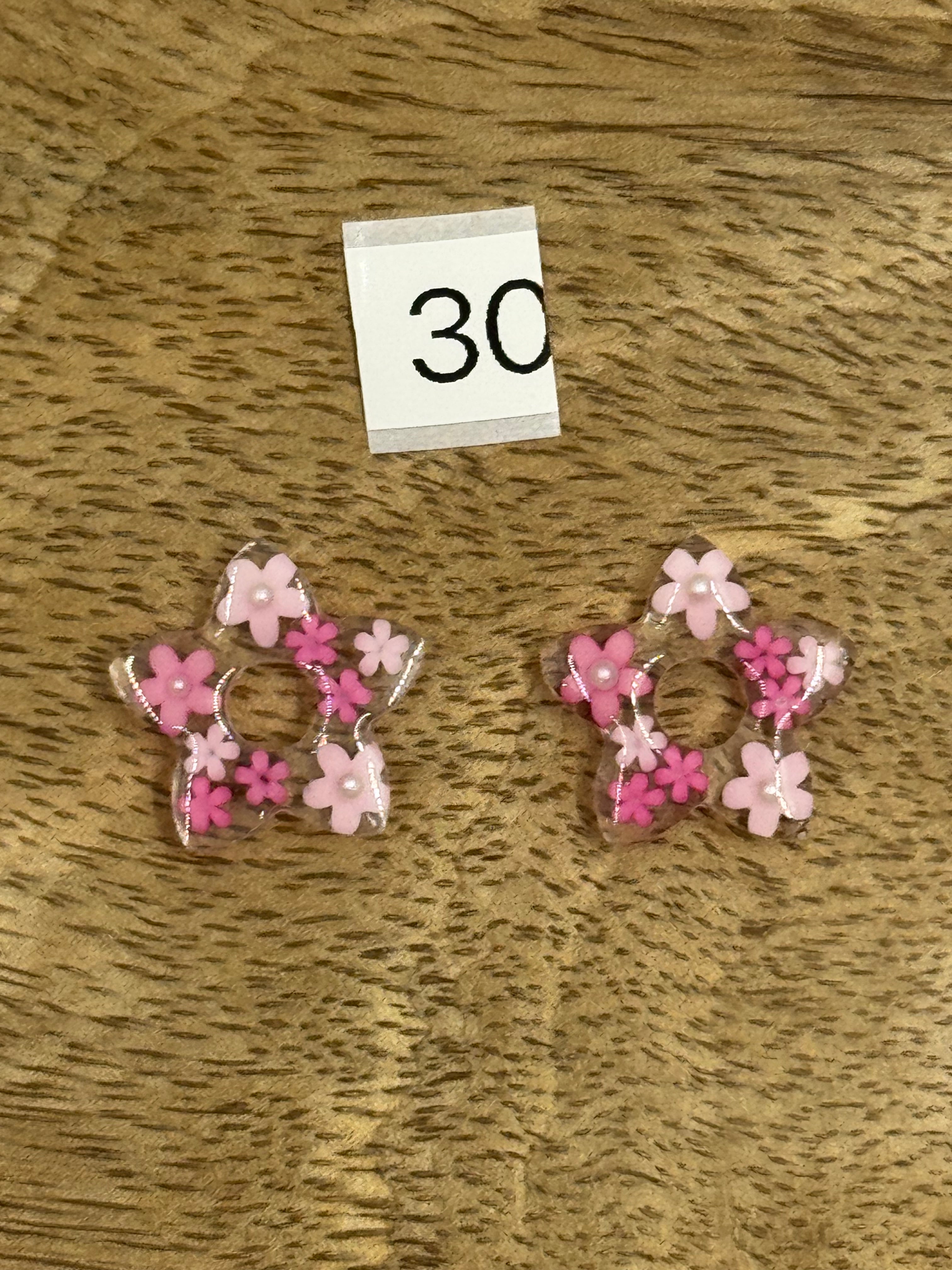 Pampilles interchangeable résine (sans créoles)divers modèle