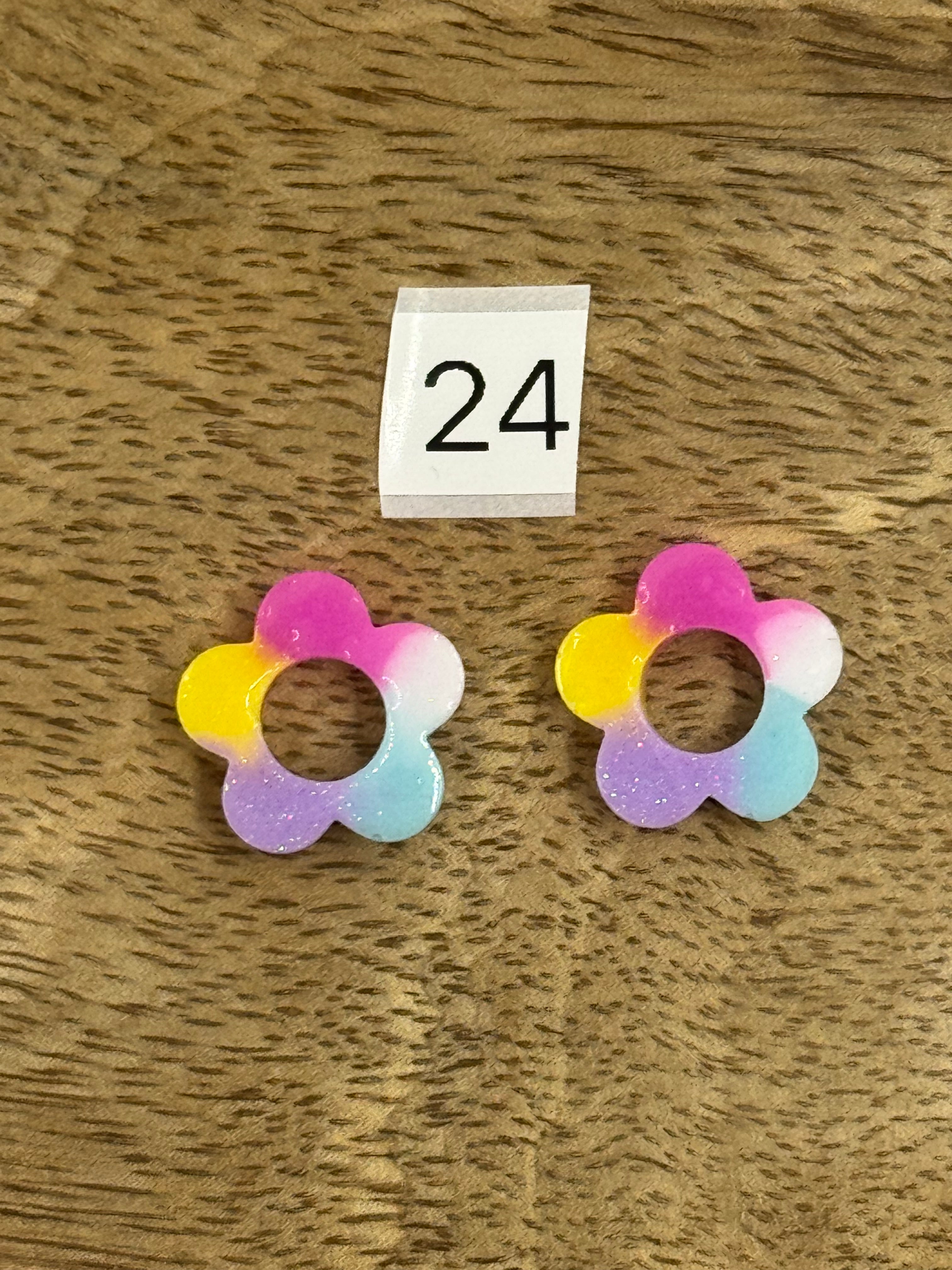 Pampilles interchangeable résine (sans créoles)divers modèle