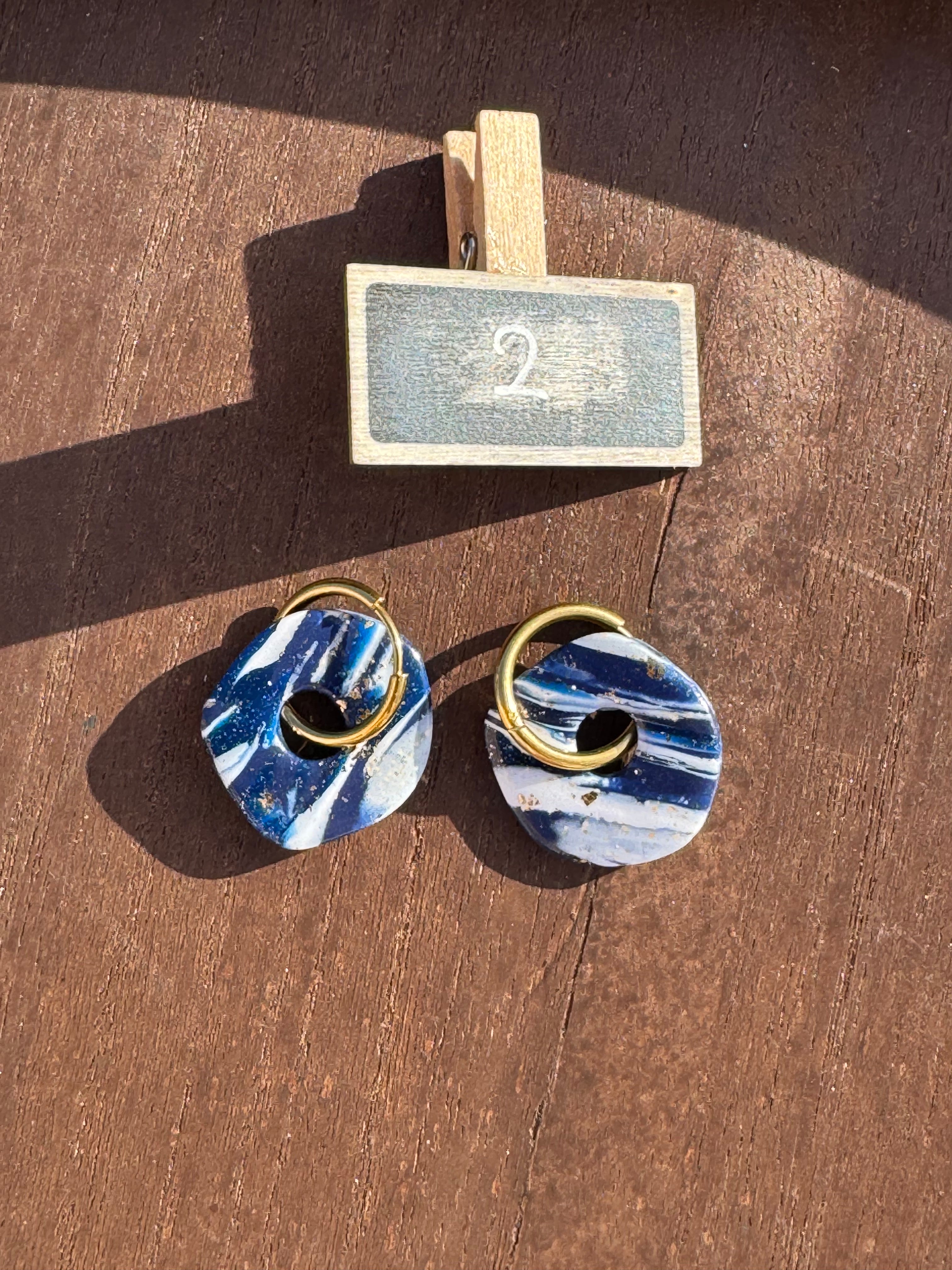 Blue Mood ( pampilles interchangeable avec ou sans créoles)