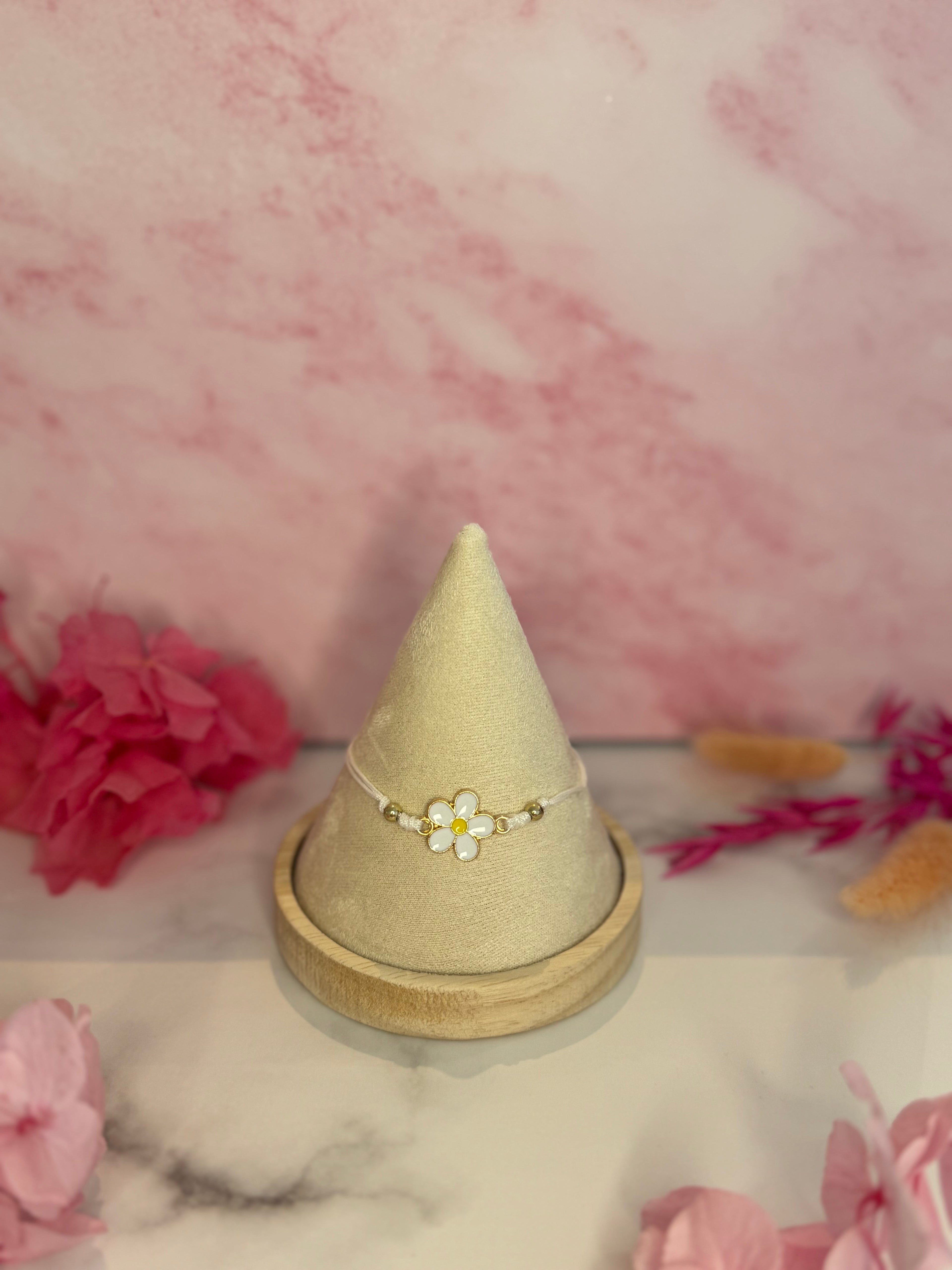 Bracelet réglable coulissant fleur 🌸