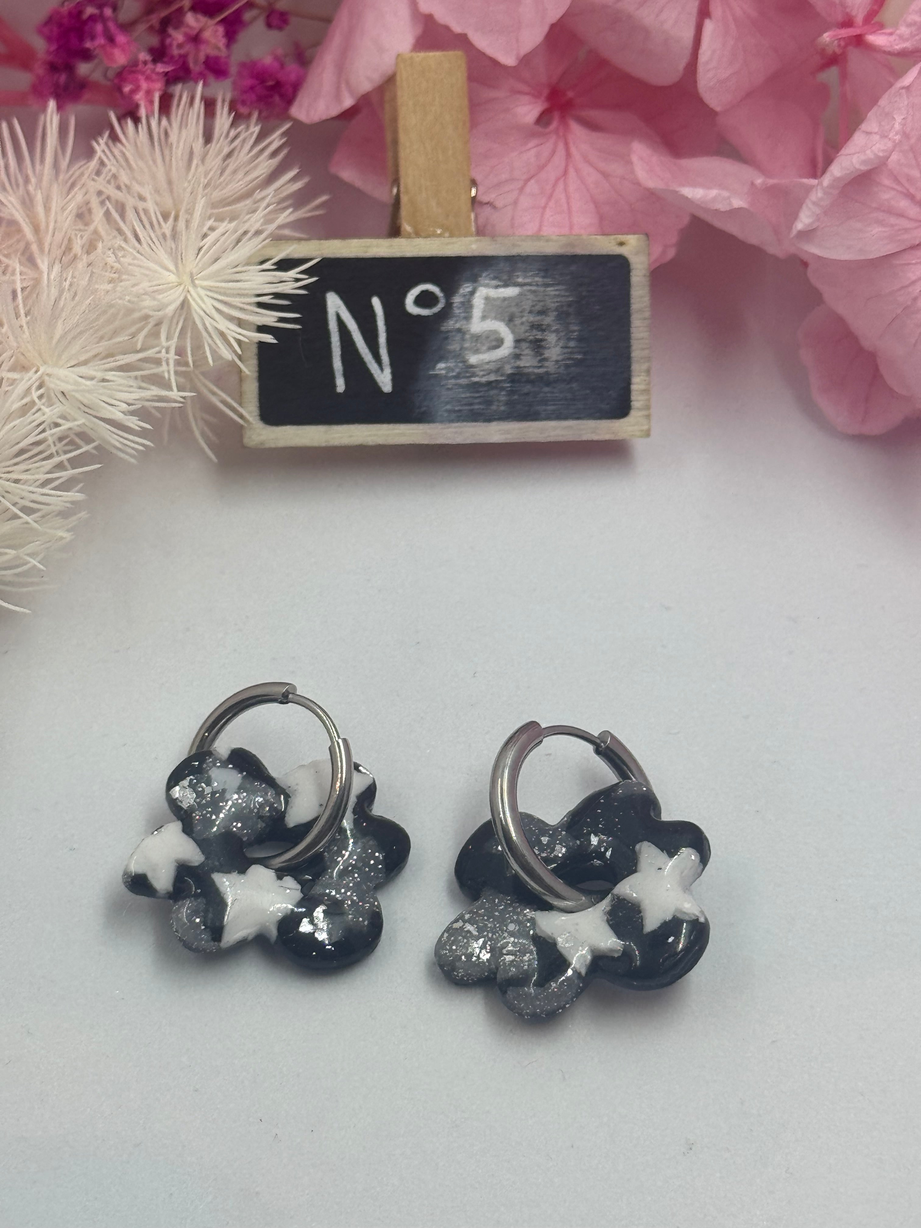 Black & White ( pampilles avec ou sans créoles)