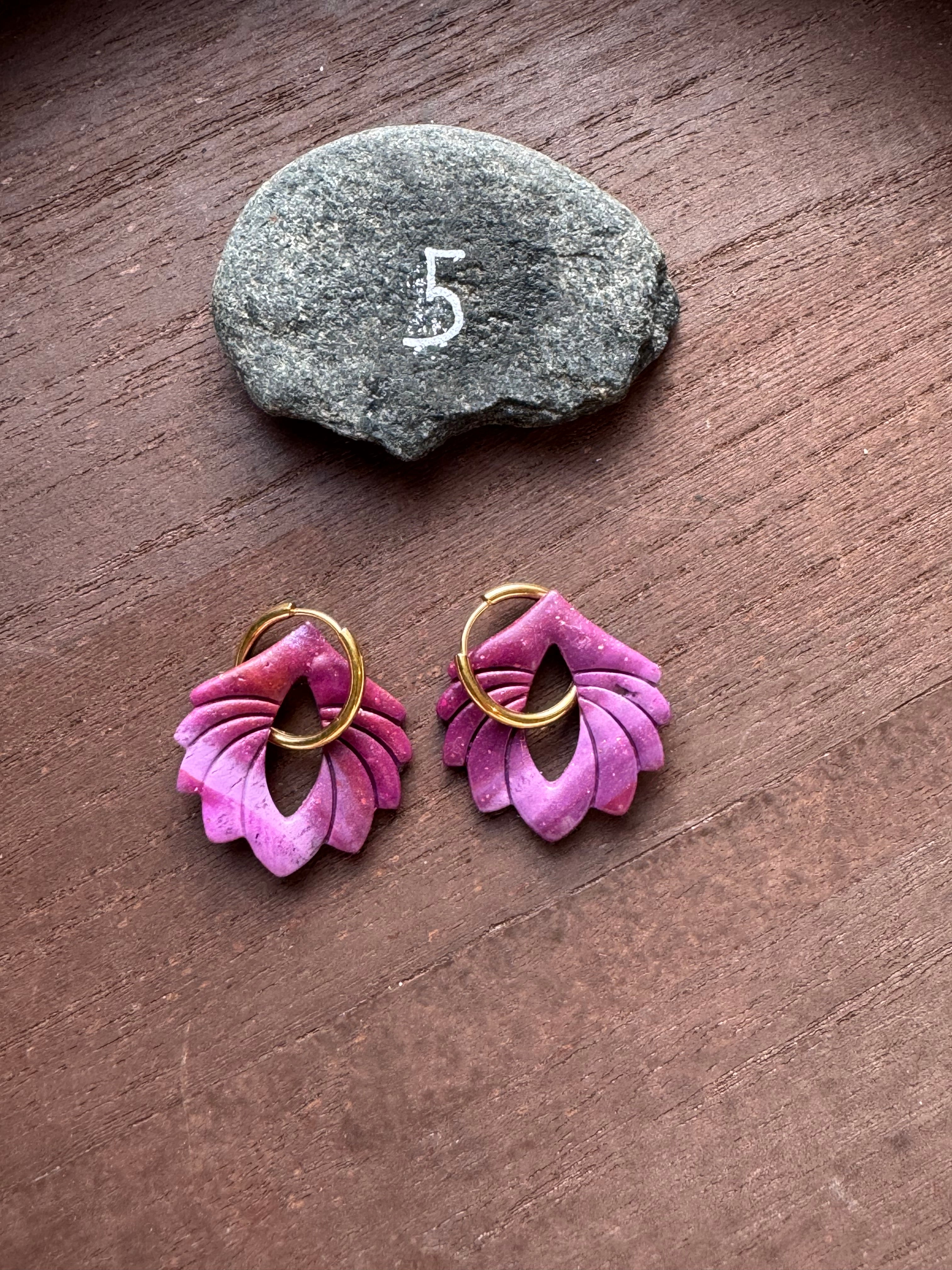 Lilas Sauvage 💜 (pampilles interchangeable avec ou sans créoles)