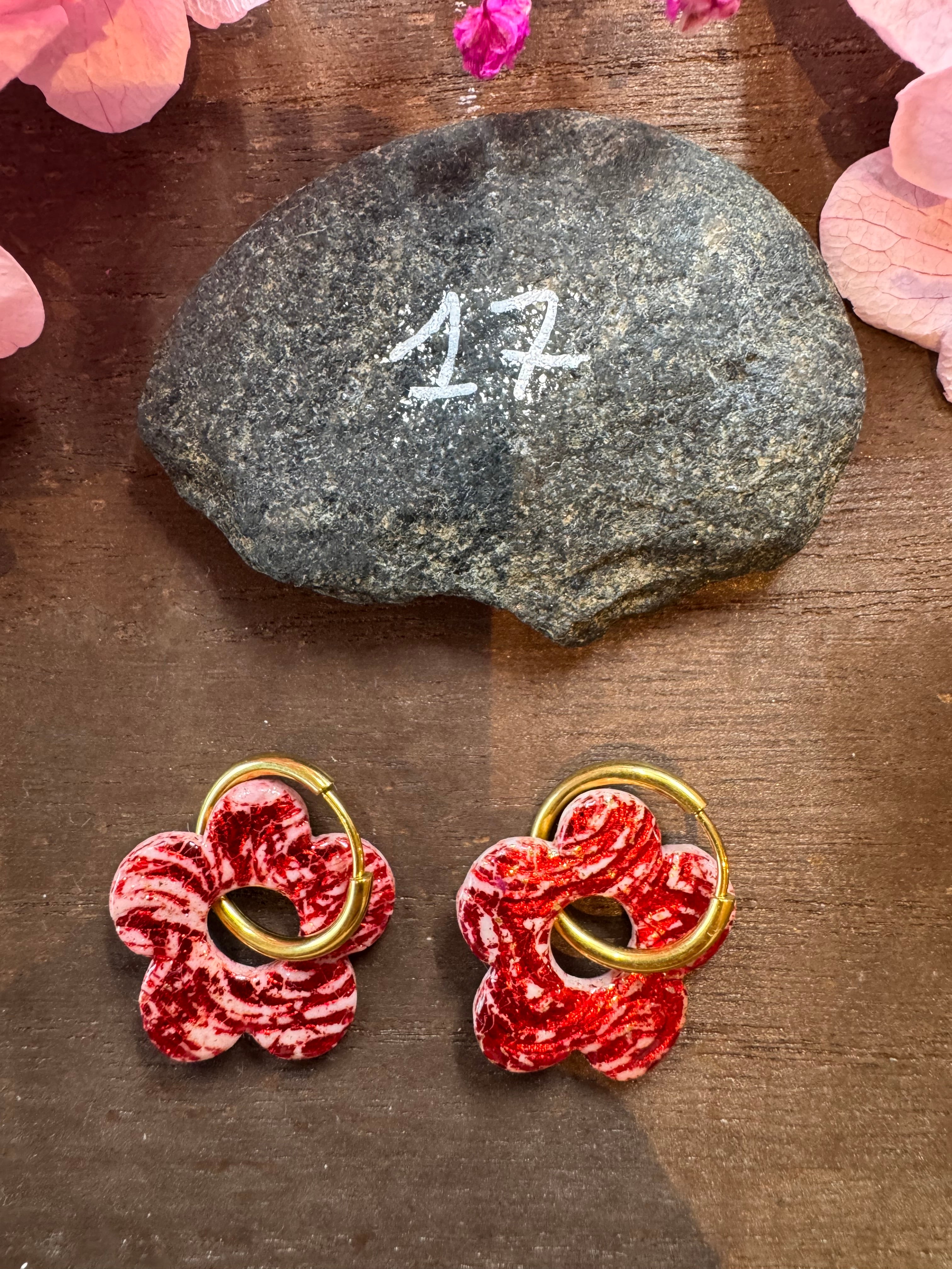 Rouge addict (pampilles interchangeables avec ou sans créoles)