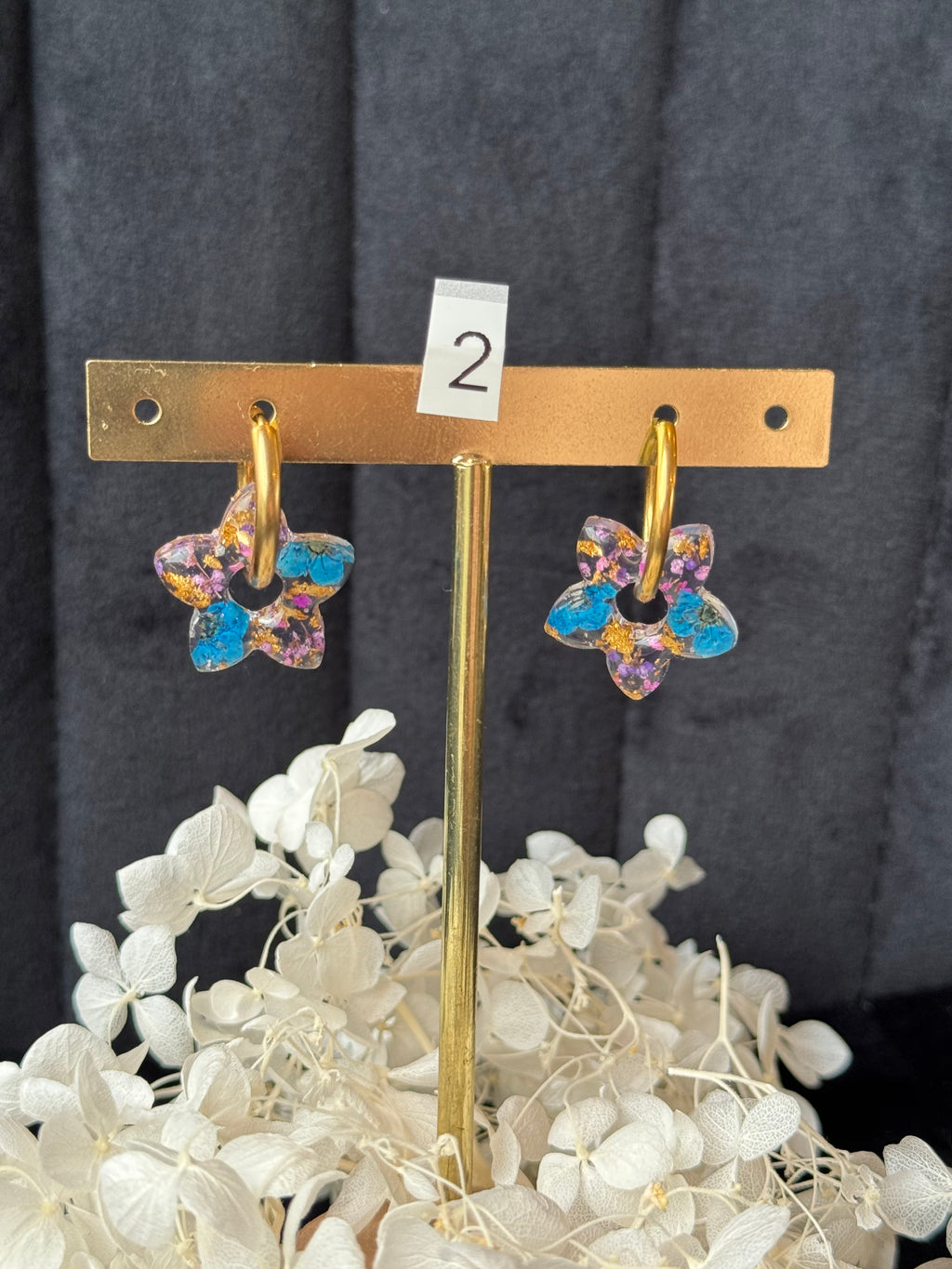 🌼Pampilles interchangeable résine et fleurs séchées🌸 (avec ou sans créoles)