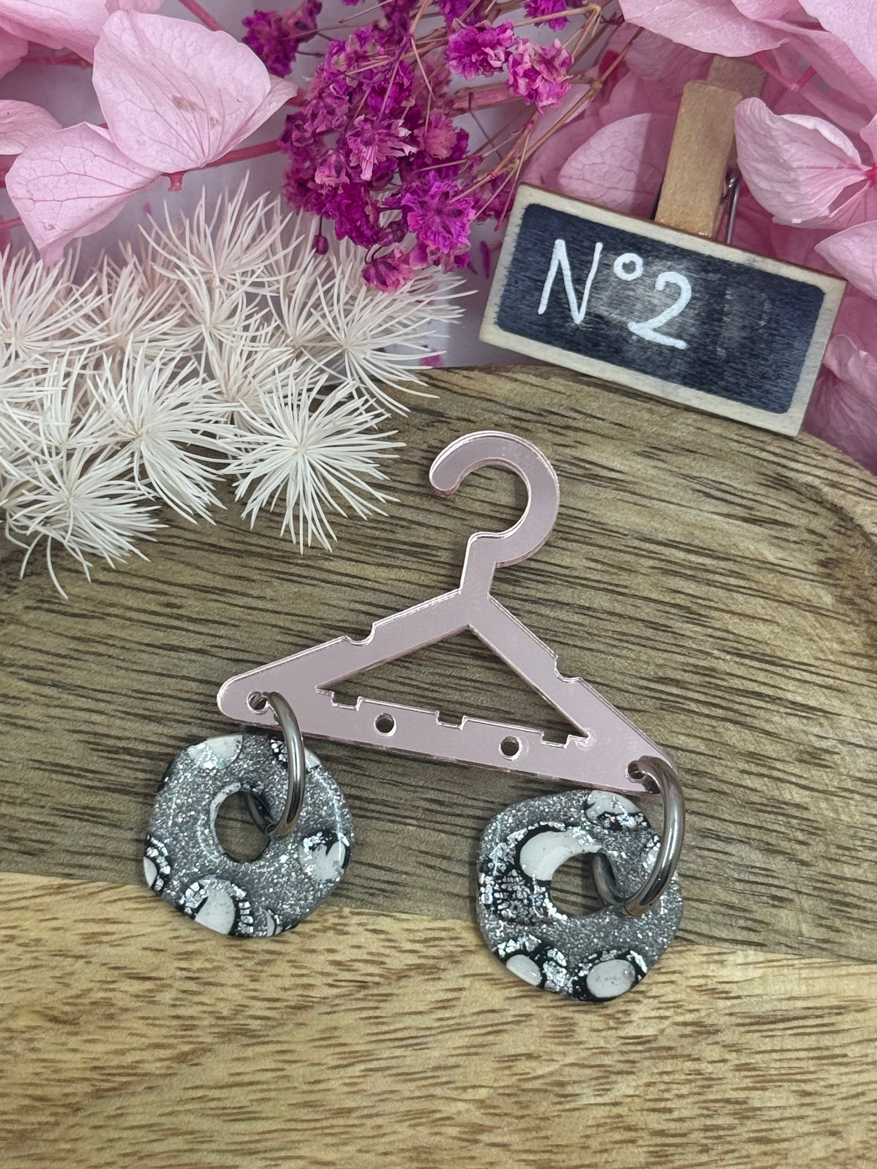 Collection Lunaire ( créoles avec ou sans pampilles interchangeables ) N1