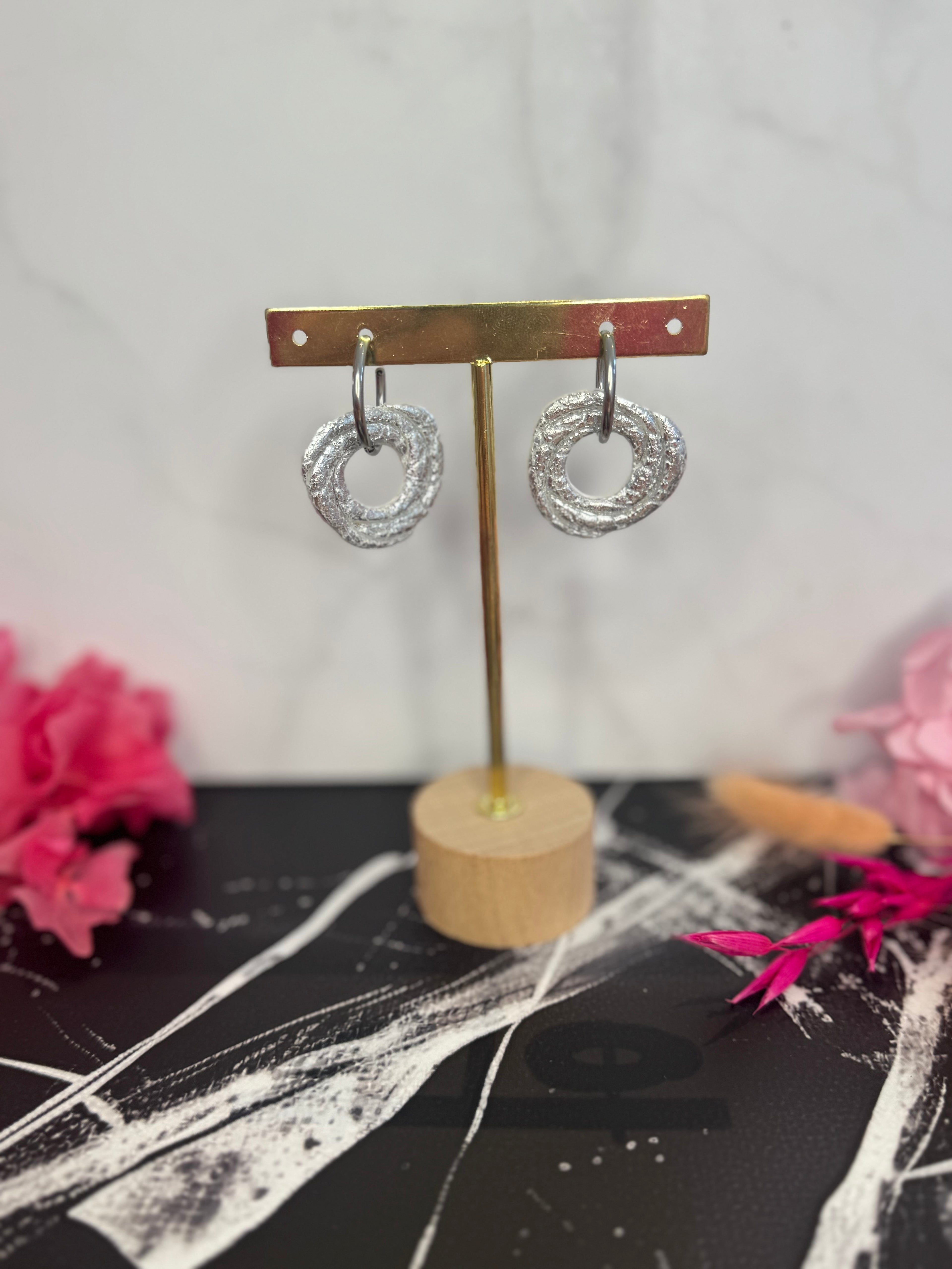 Collection Lunaire ( créoles avec ou sans pampilles interchangeables ) N1