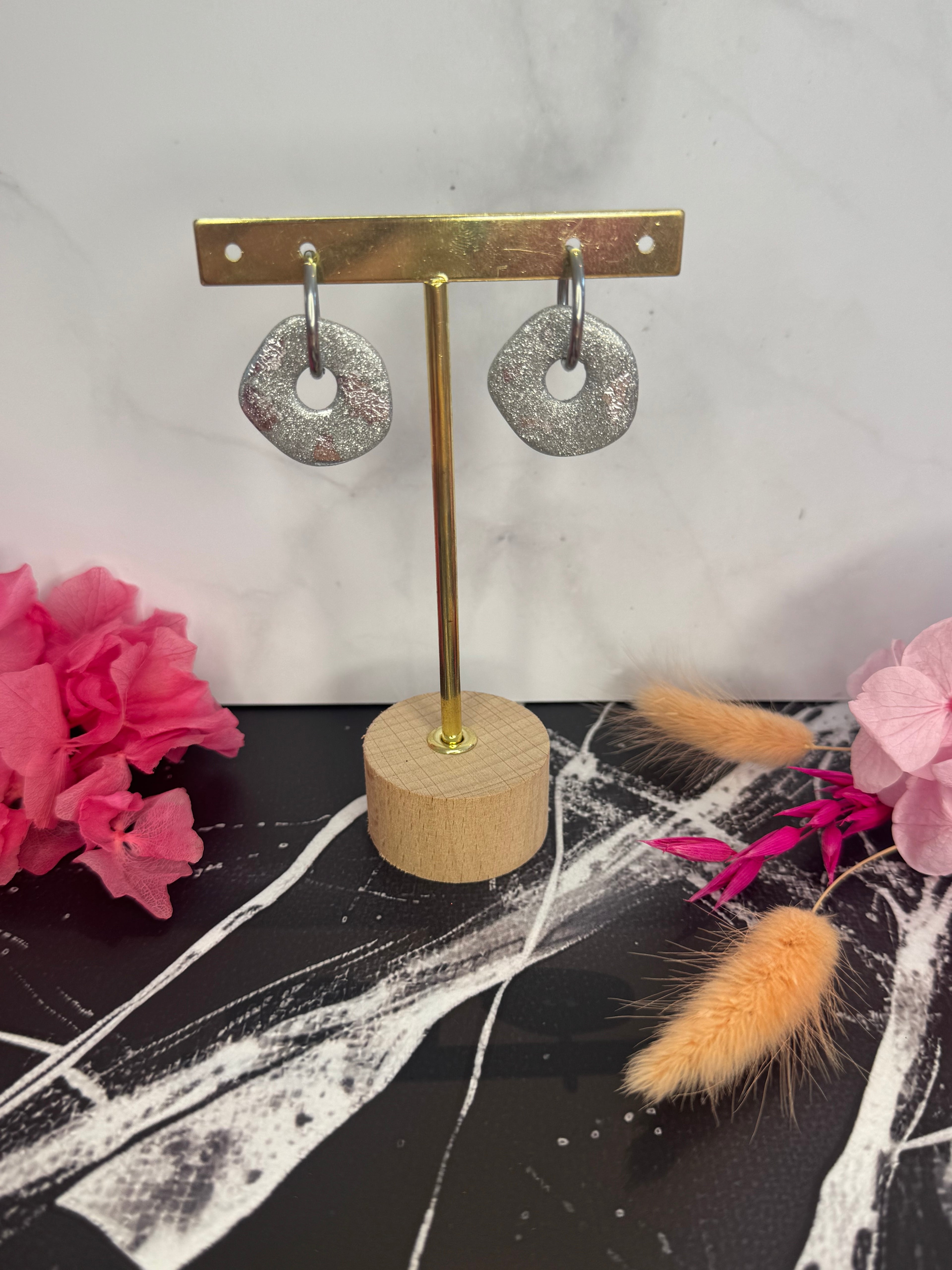 Collection Lunaire ( créoles avec ou sans pampilles interchangeables ) N1