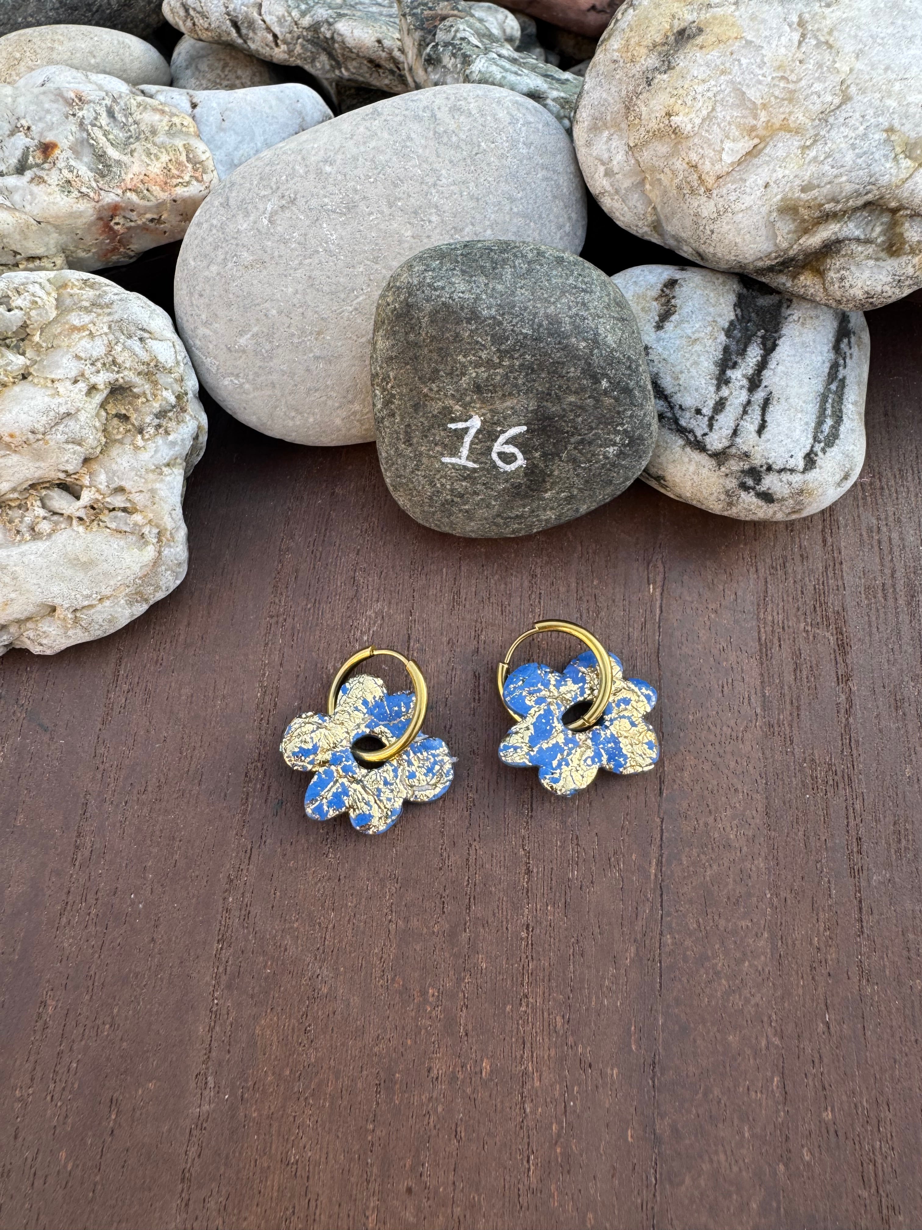 Blue Mood ( pampilles interchangeable avec ou sans créoles)