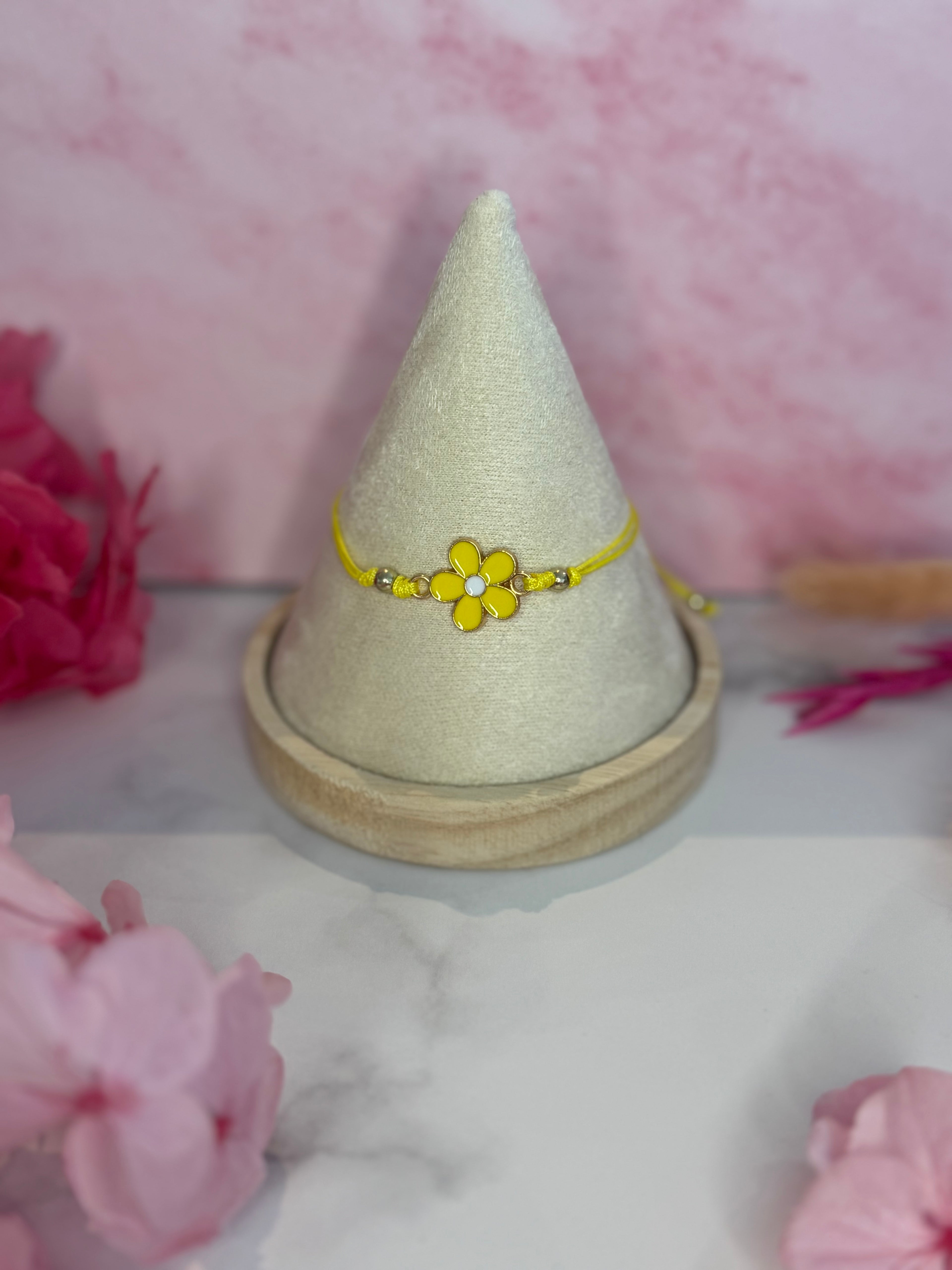 Bracelet réglable coulissant fleur 🌸