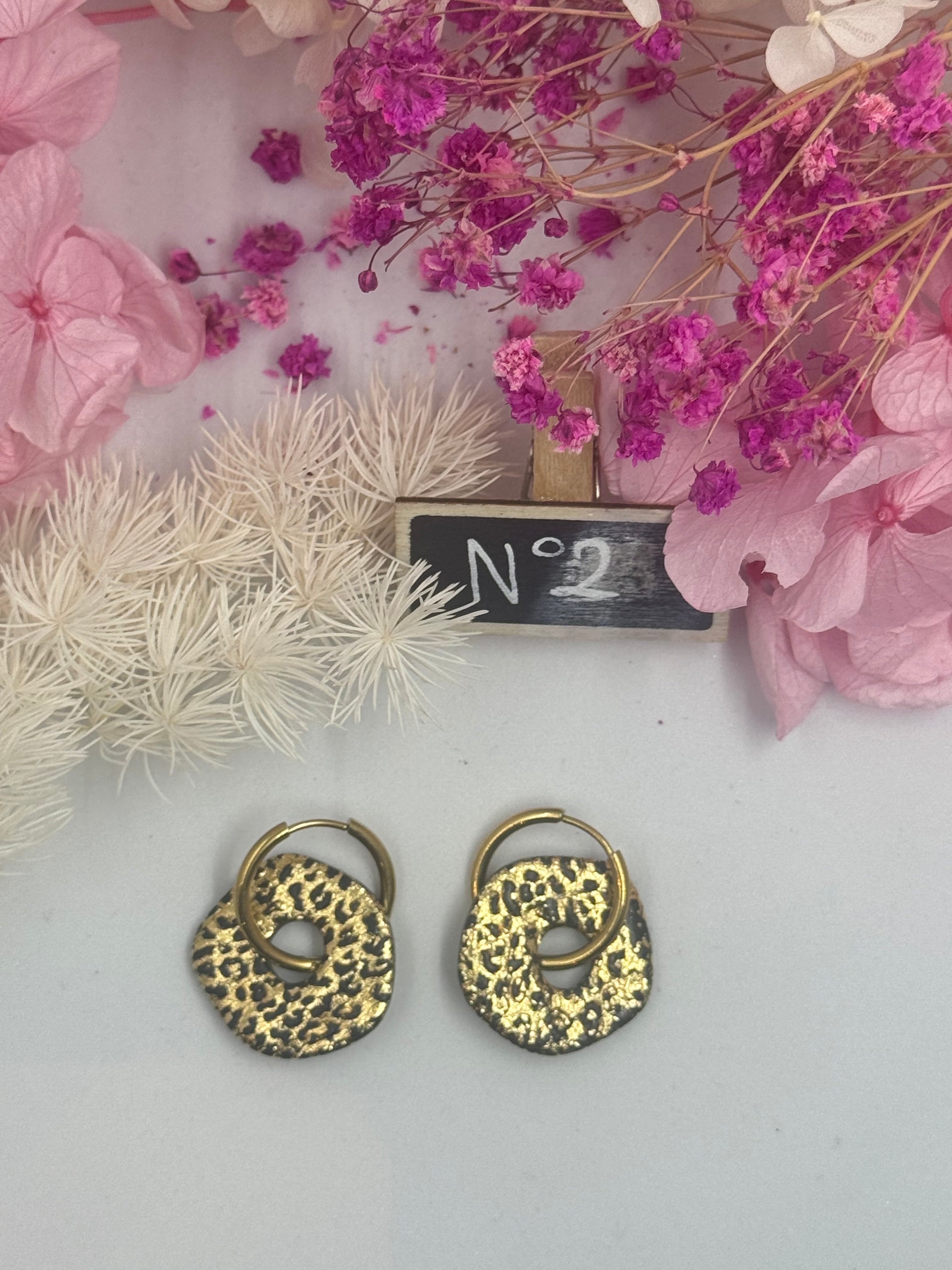 Black & Gold ( pampilles interchangeable avec ou sans créoles)