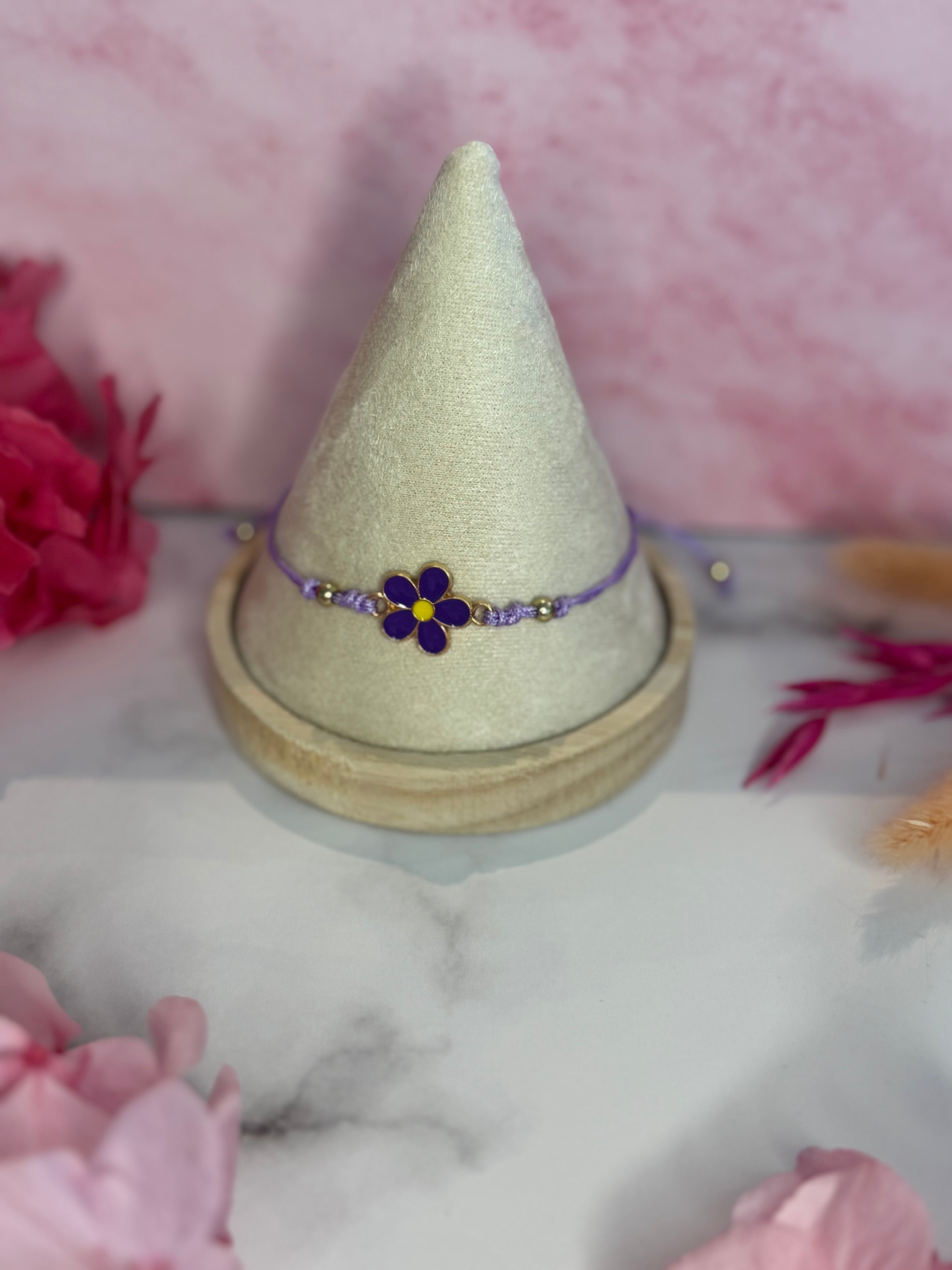Bracelet réglable coulissant fleur 🌸