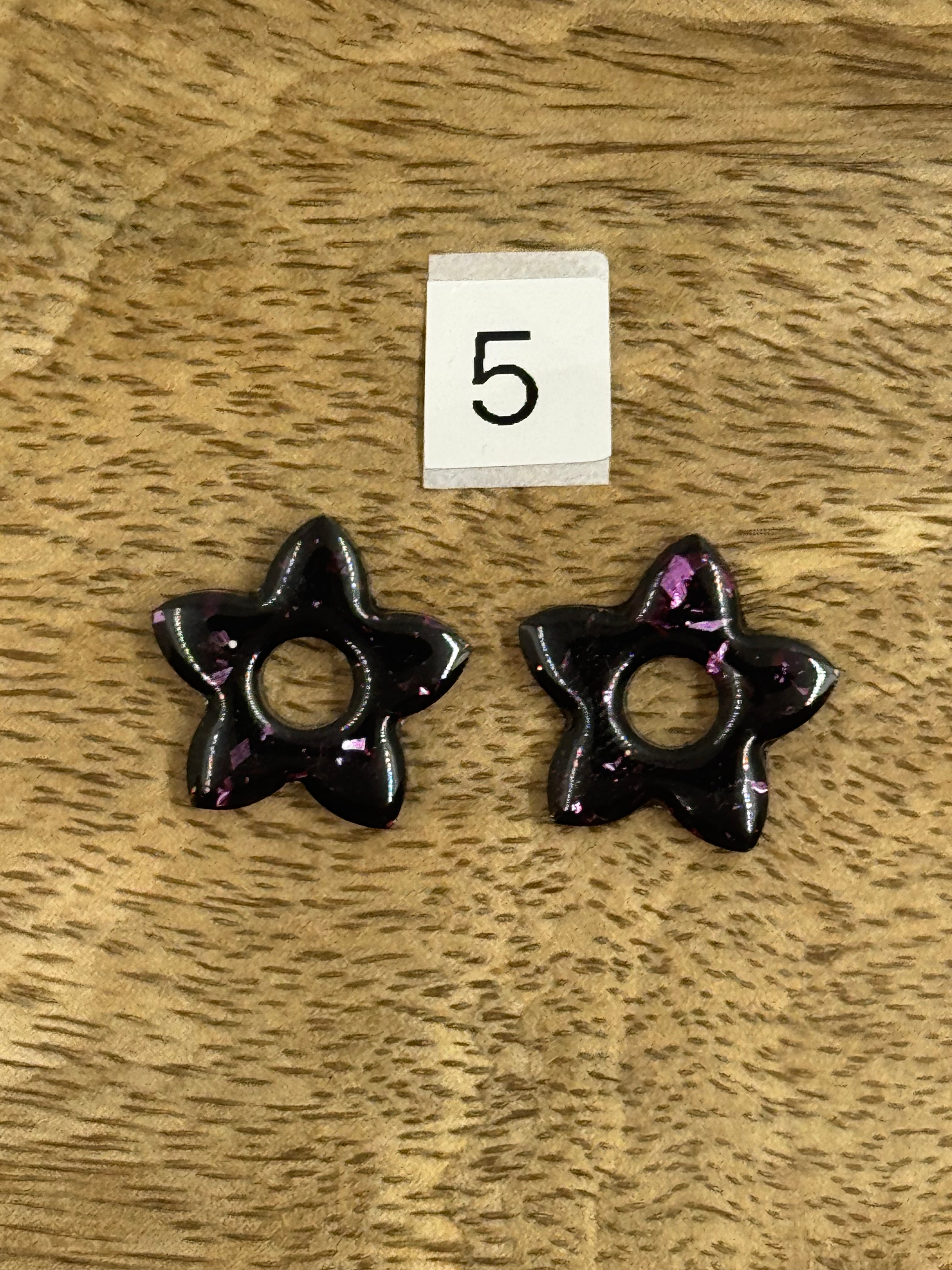 Pampilles interchangeable résine (sans créoles)divers modèle