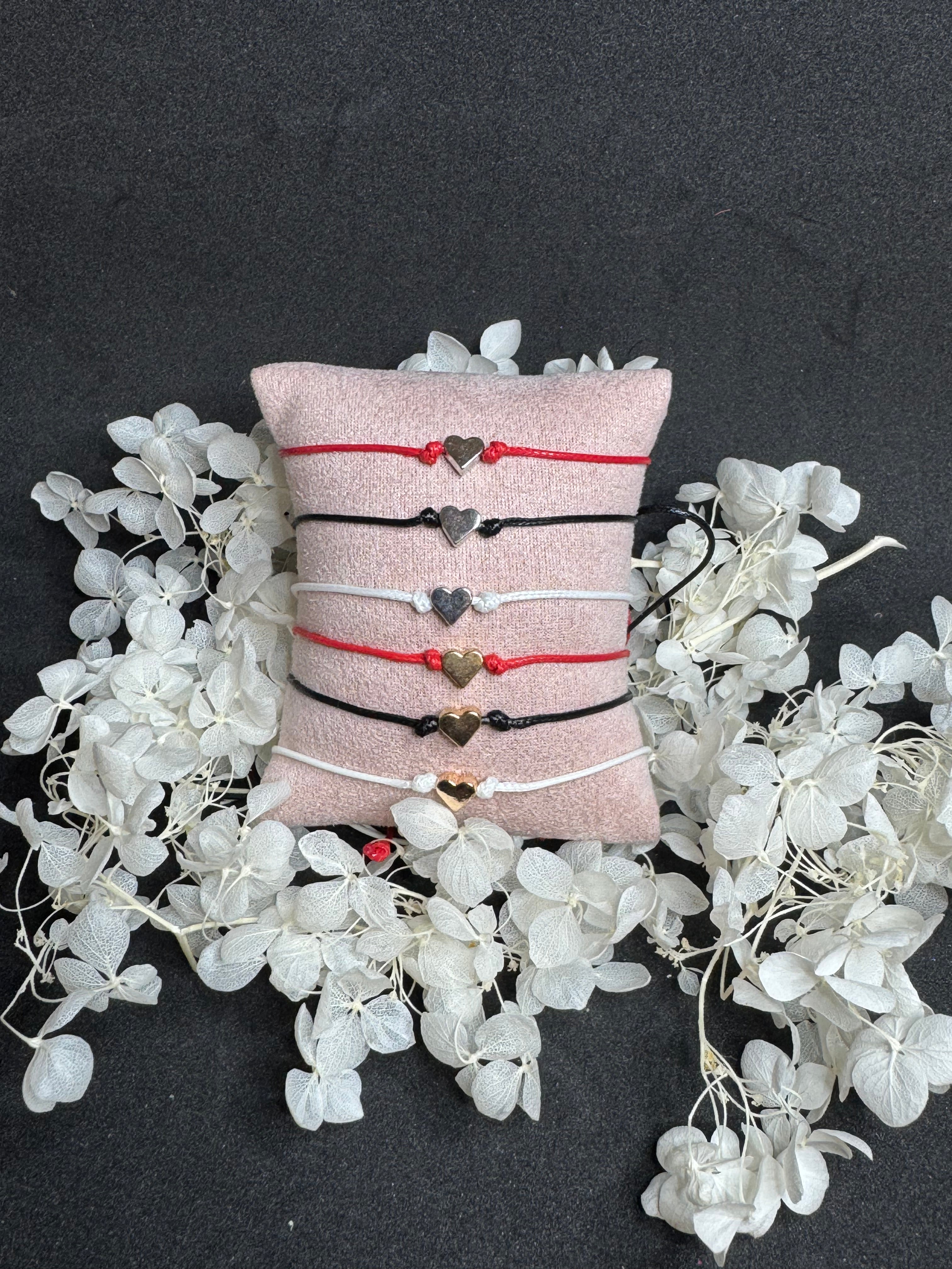 ❤️ Bracelets Cordon – Cœur doré ou argenté