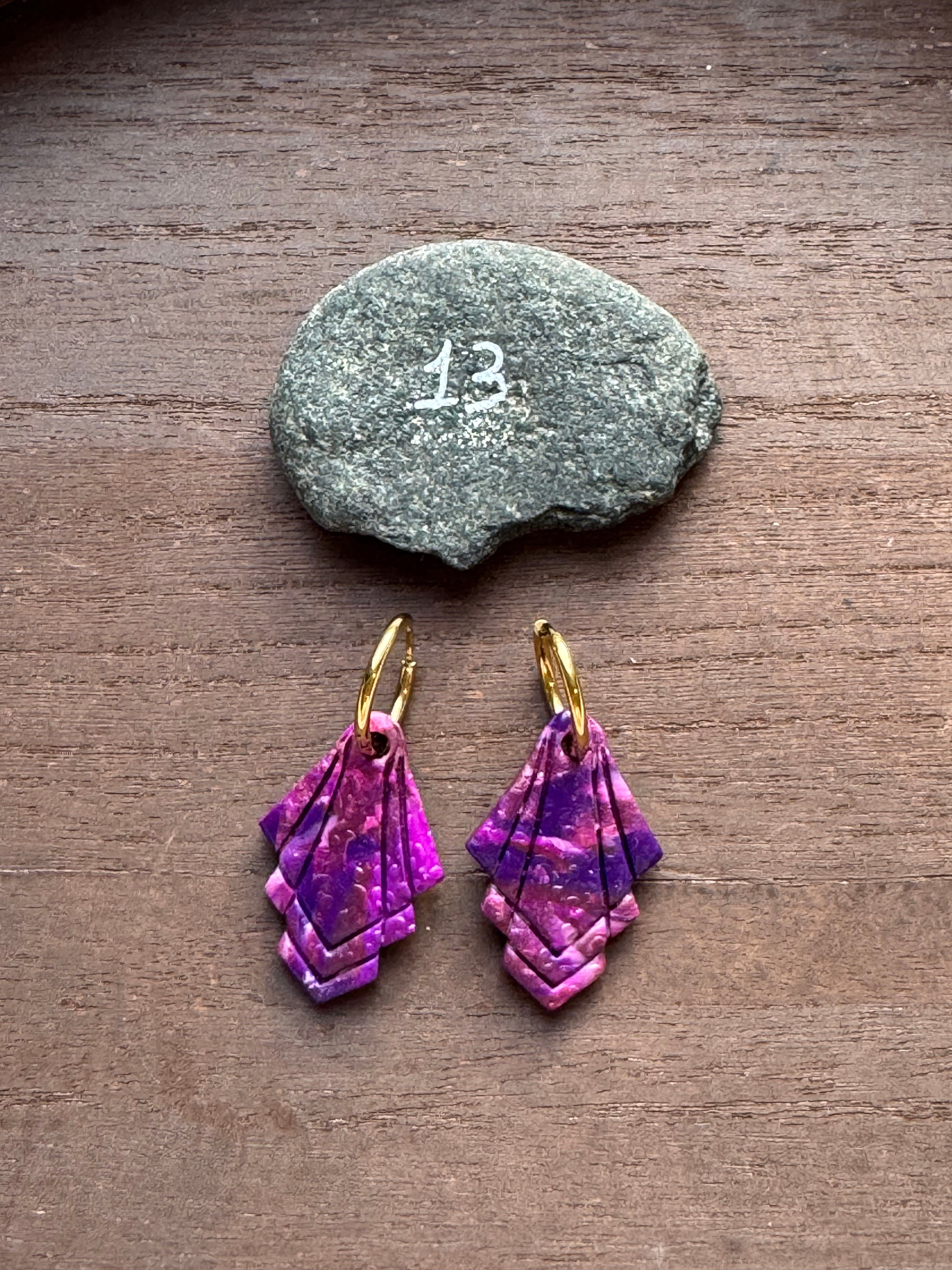 Lilas Sauvage 💜 (pampilles interchangeable avec ou sans créoles)